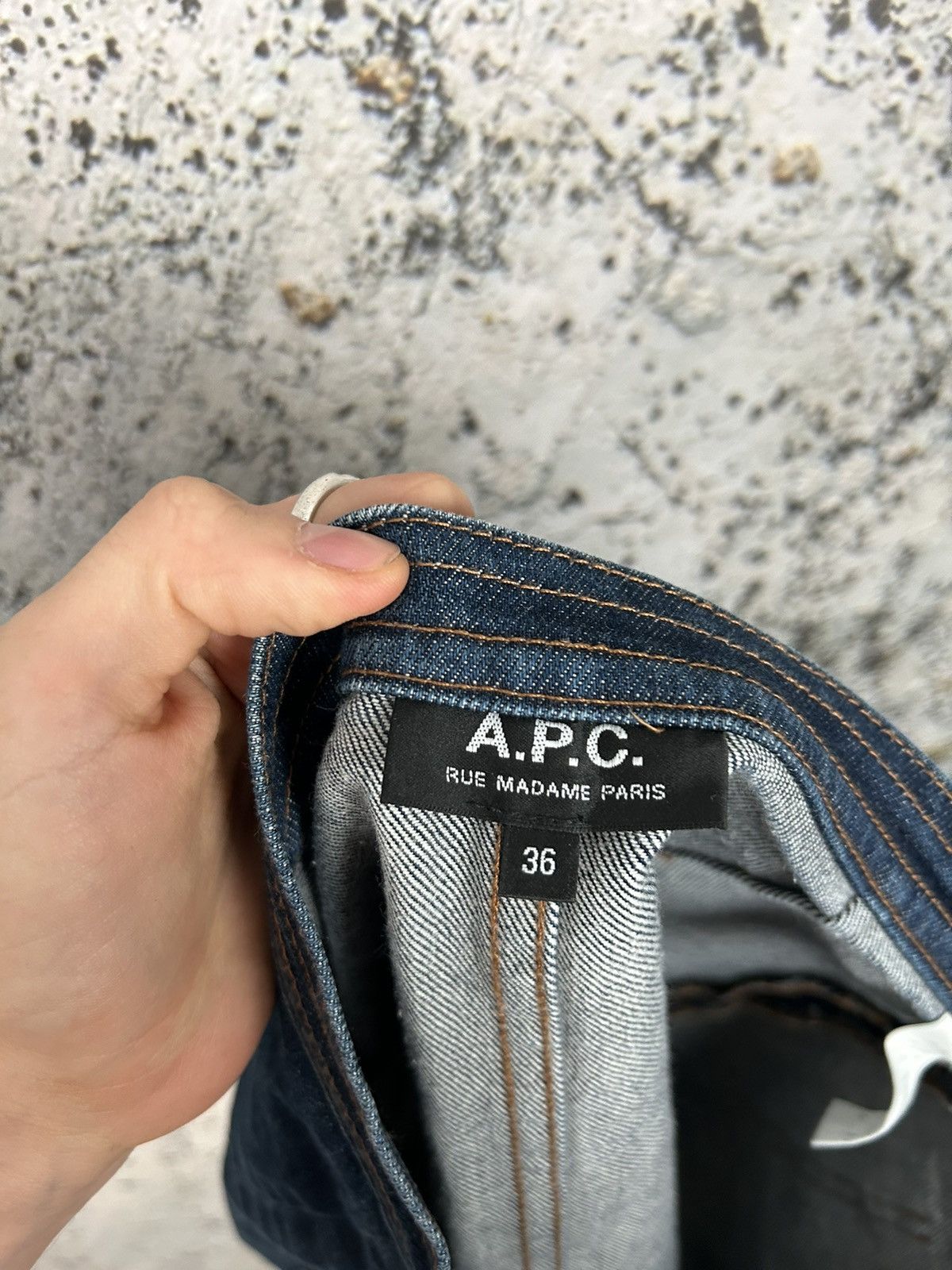 A.P.C. A.P.C Rue Madame Paris Denim Skirt Midi Jeans Designer Rare Size 26" / US 2 / IT 38 - 5 Thumbnail