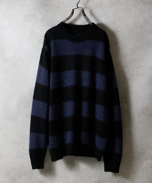 number nine MOHAIR WIDE STRIPED KNIT Sweater