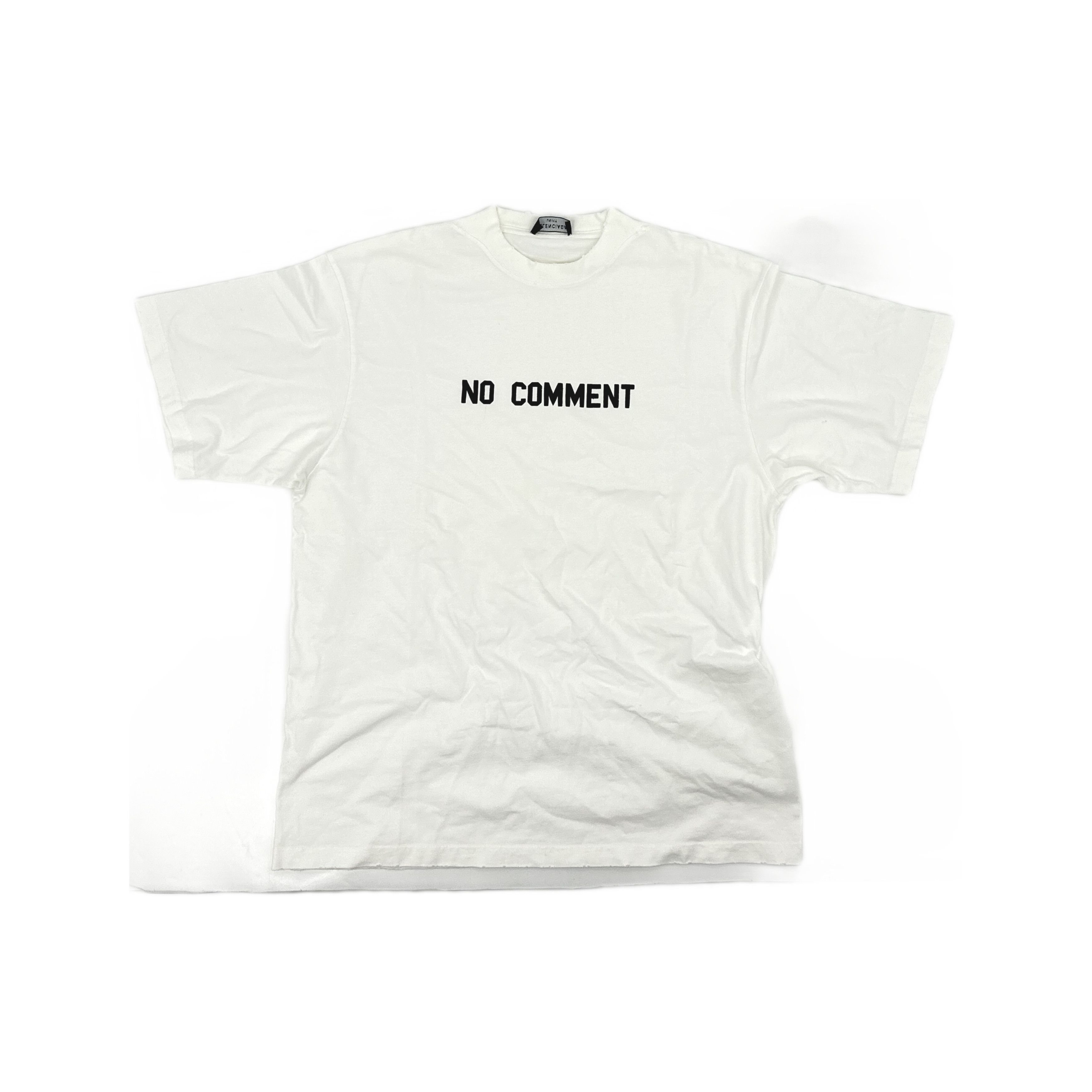 Balenciaga Balenciaga No Comment Print T-Shirt US XXS Size US XXS / EU 40 - 1 Thumbnail