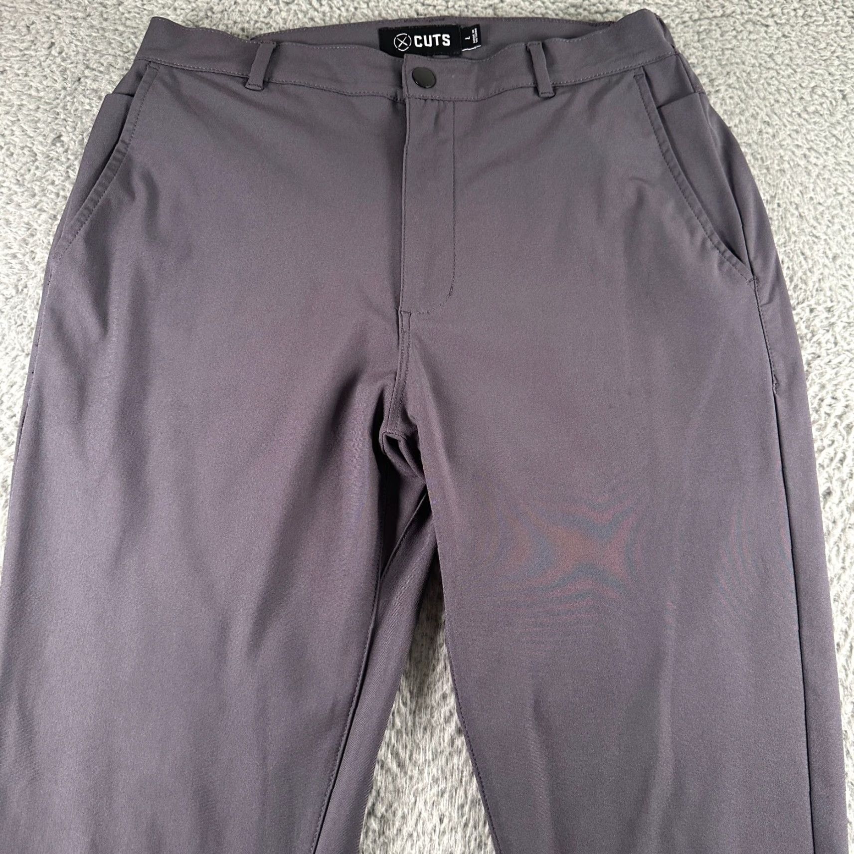 Cuts CUTS Pants Mens L Dark Gray Tapered Jogger Travel Performance Polyester Stretch Jeans Jogger Pants Size US 33 - 2 Thumbnail