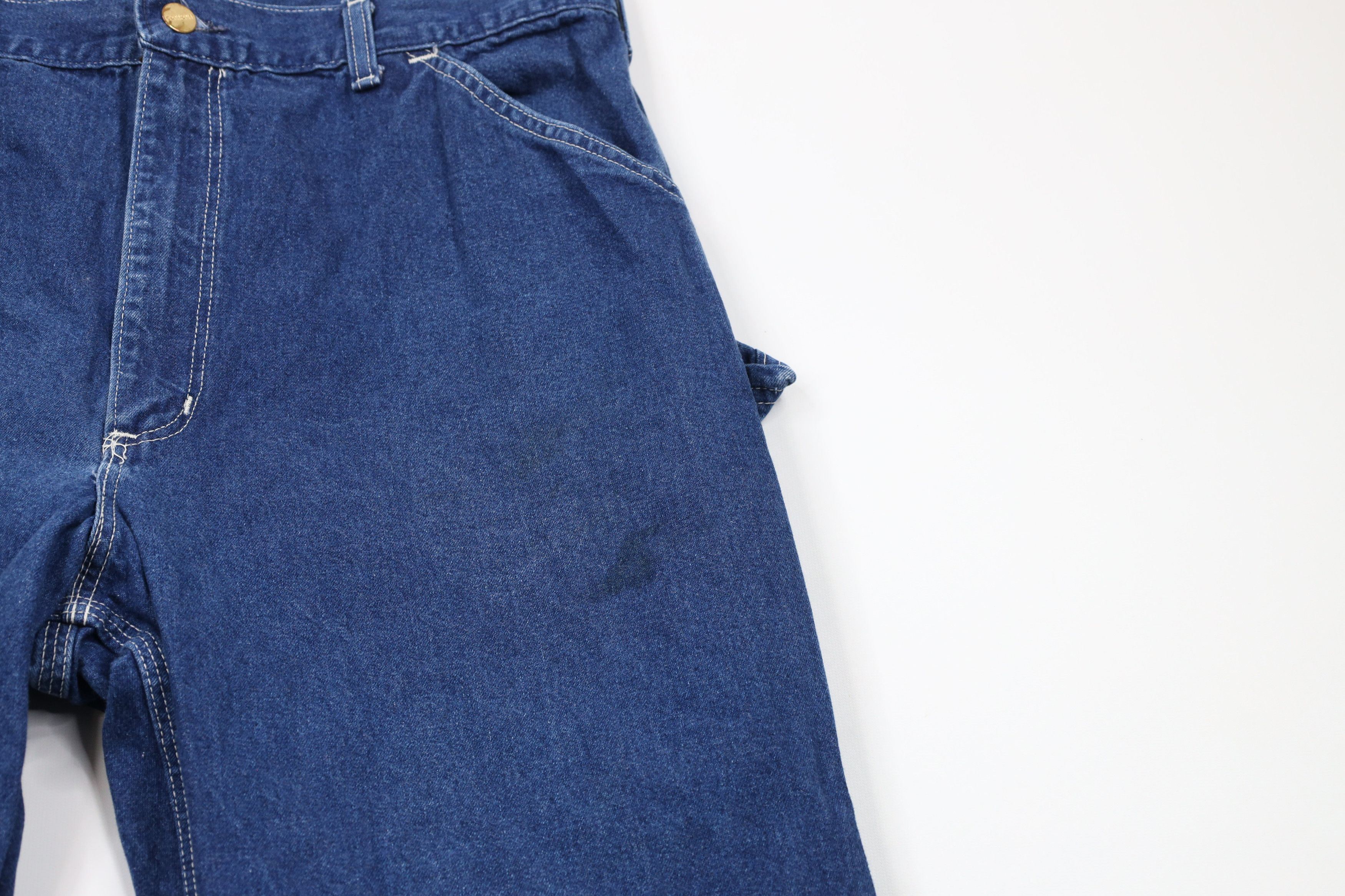 Carhartt × Vintage Vintage 90s Carhartt Spell Out Wide Leg Dungaree Jeans USA Size US 34 / EU 50 - 7 Thumbnail