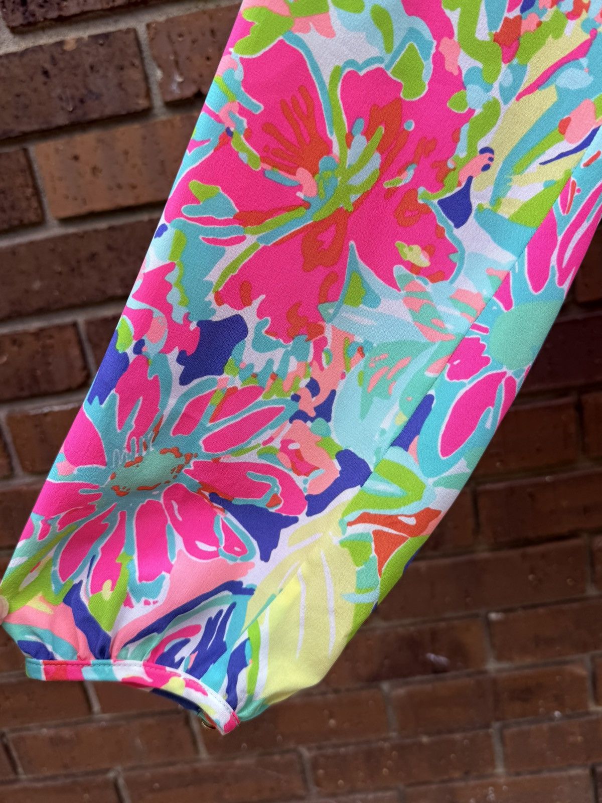 Lilly Pulitzer Lilly Pulitzer Stacey Silk Top Casa Banana Colorful Blouse Size M / US 6-8 / IT 42-44 - 4 Thumbnail
