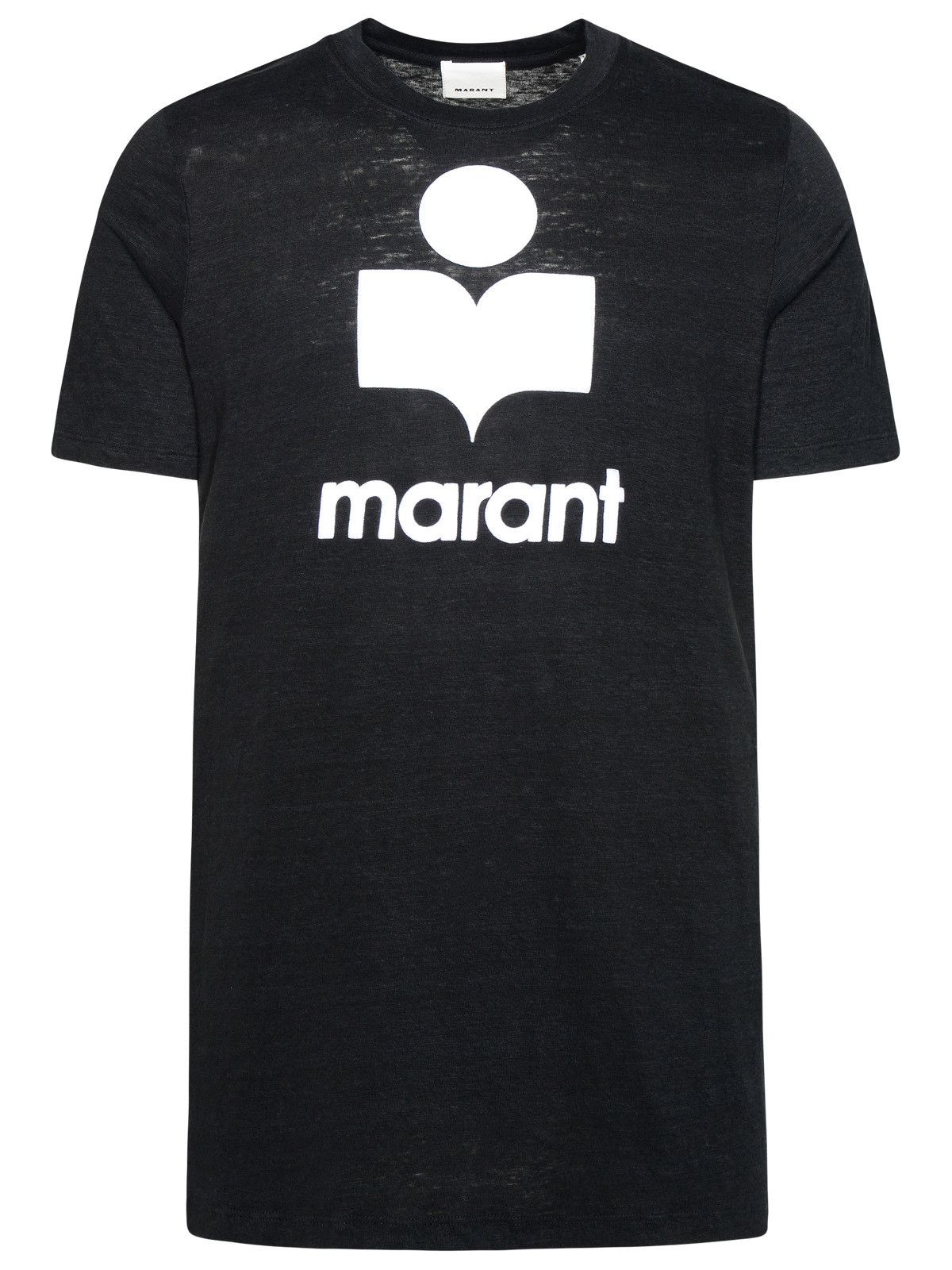 image of Isabel Marant 'karman' Black Linen T-Shirt, Men's (Size Small)