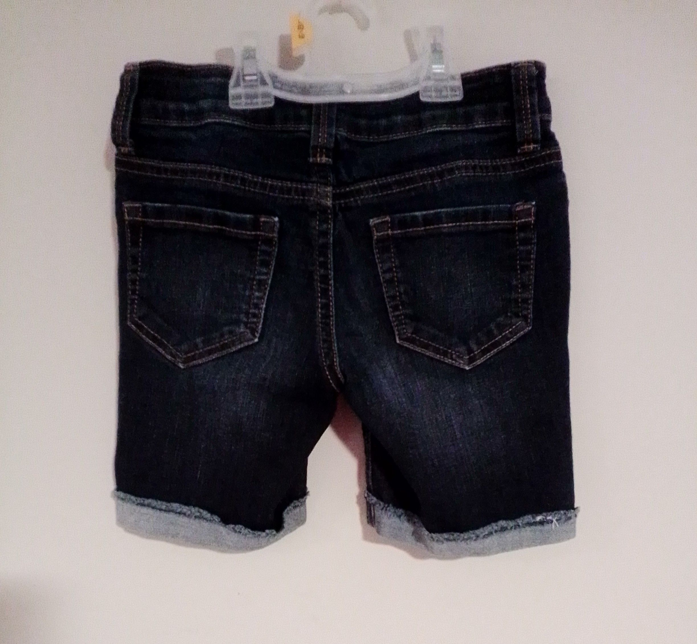 Arizona Jean Co. Girls Kids Dark Navy Distressed Shorts with Metal Buttons Size 30" / US 8 / IT 44 - 7 Thumbnail