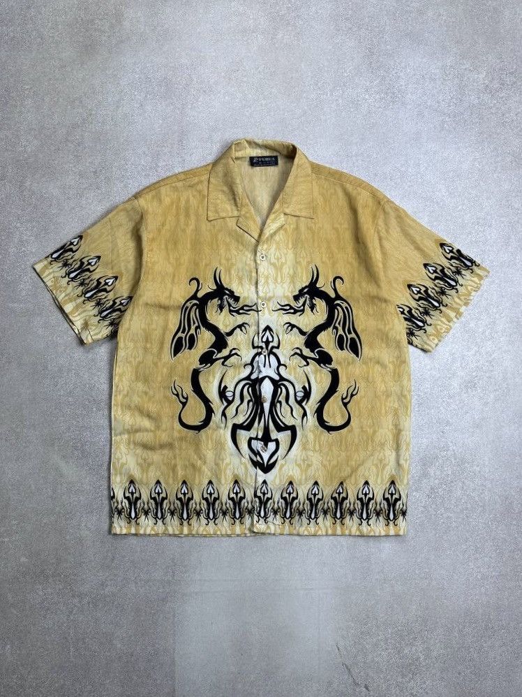 Vintage Vintage Tribal Japanese Dragons Y2K Hawaii Shirt L Size US L / EU 52-54 / 3 - 1 Thumbnail