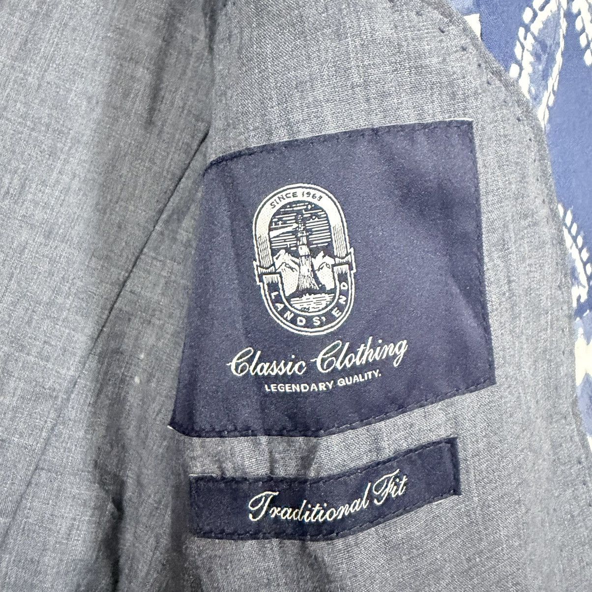 Lands' End Vtg💥Land’s End Shibori Tie Dye Classic Fit Blazer Jacket Size 44R - 21 Thumbnail