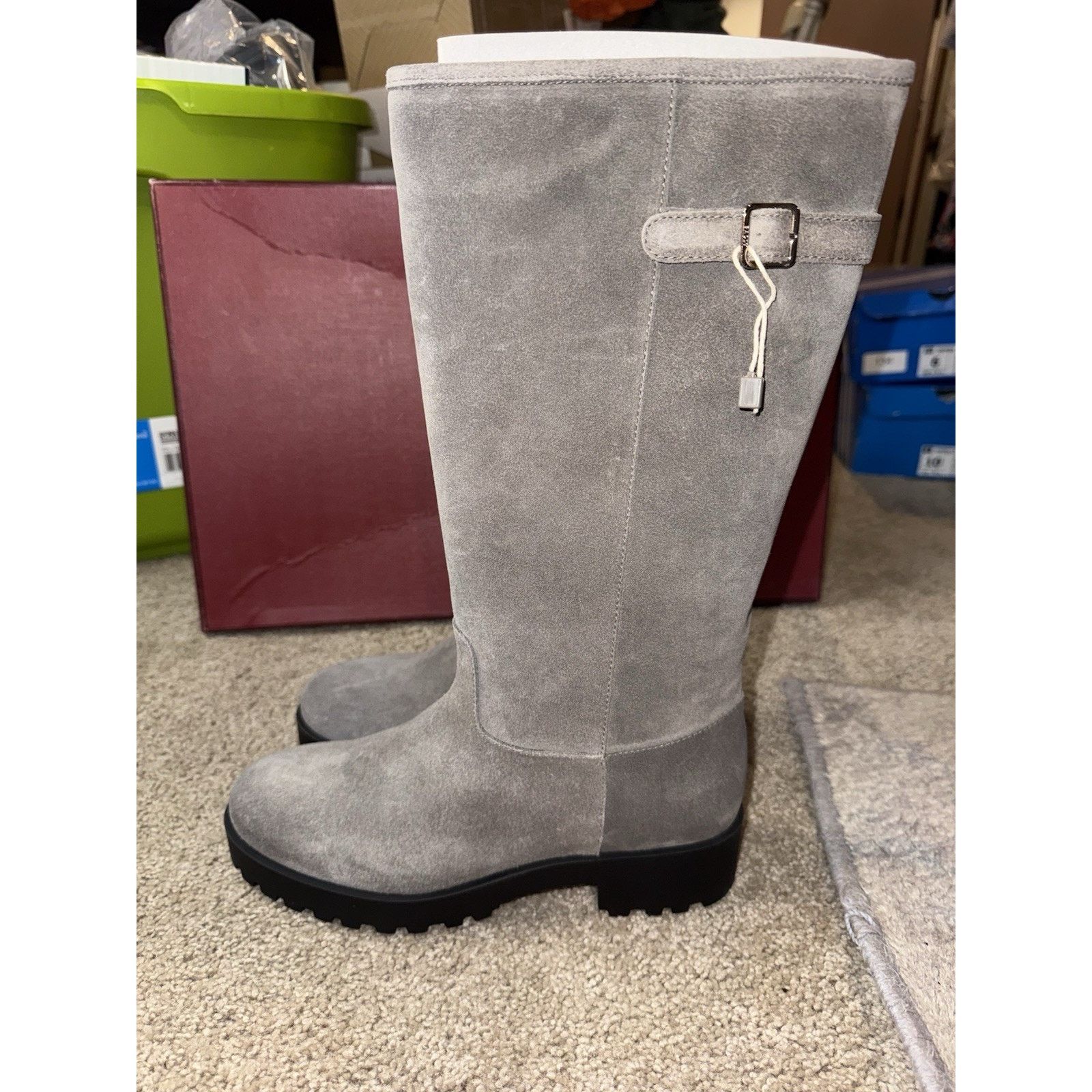 Bally Bally CHITILLA.0/36 Grey Calf Suede Boots Size 7 NIB Size US 7 / IT 37 - 1 Thumbnail