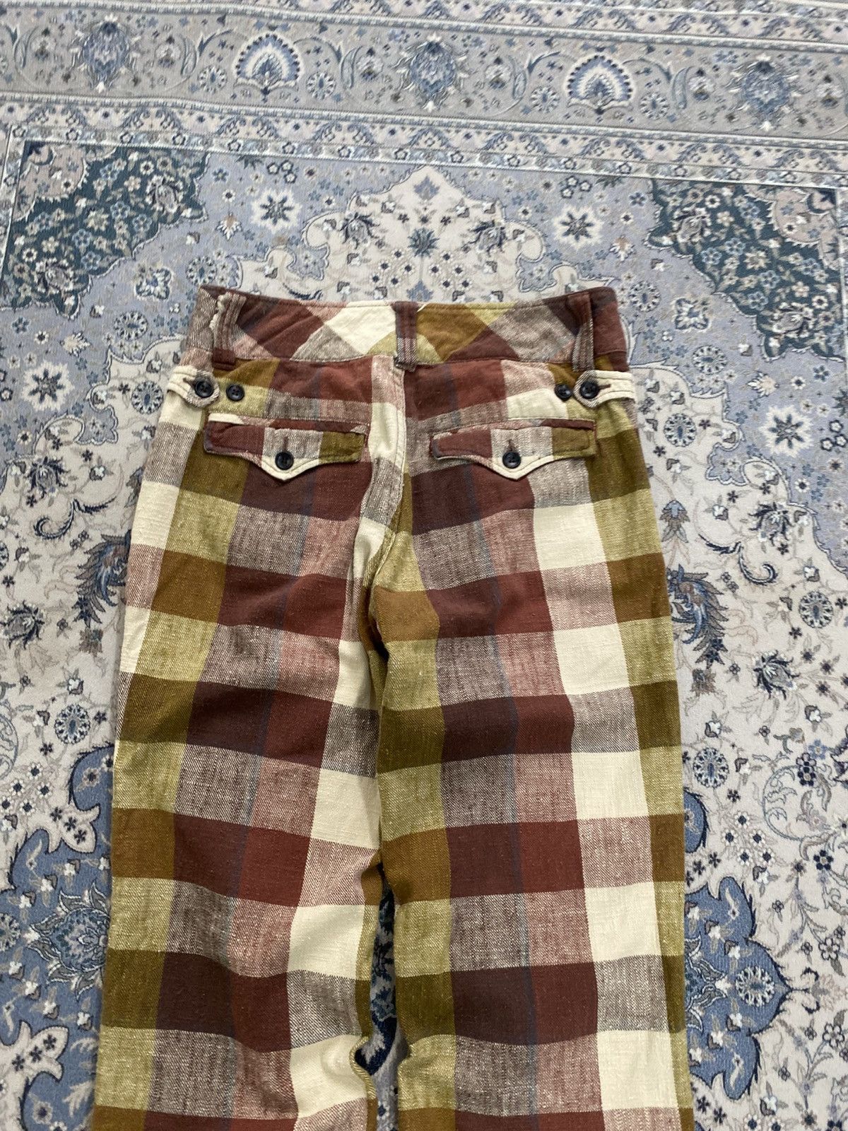 Japanese Brand VINTAGE CUBE SUGAR PLAID TARTAN PANTS LIKE ISSEY MIYAKR CDG Size US 30 / EU 46 - 10 Thumbnail