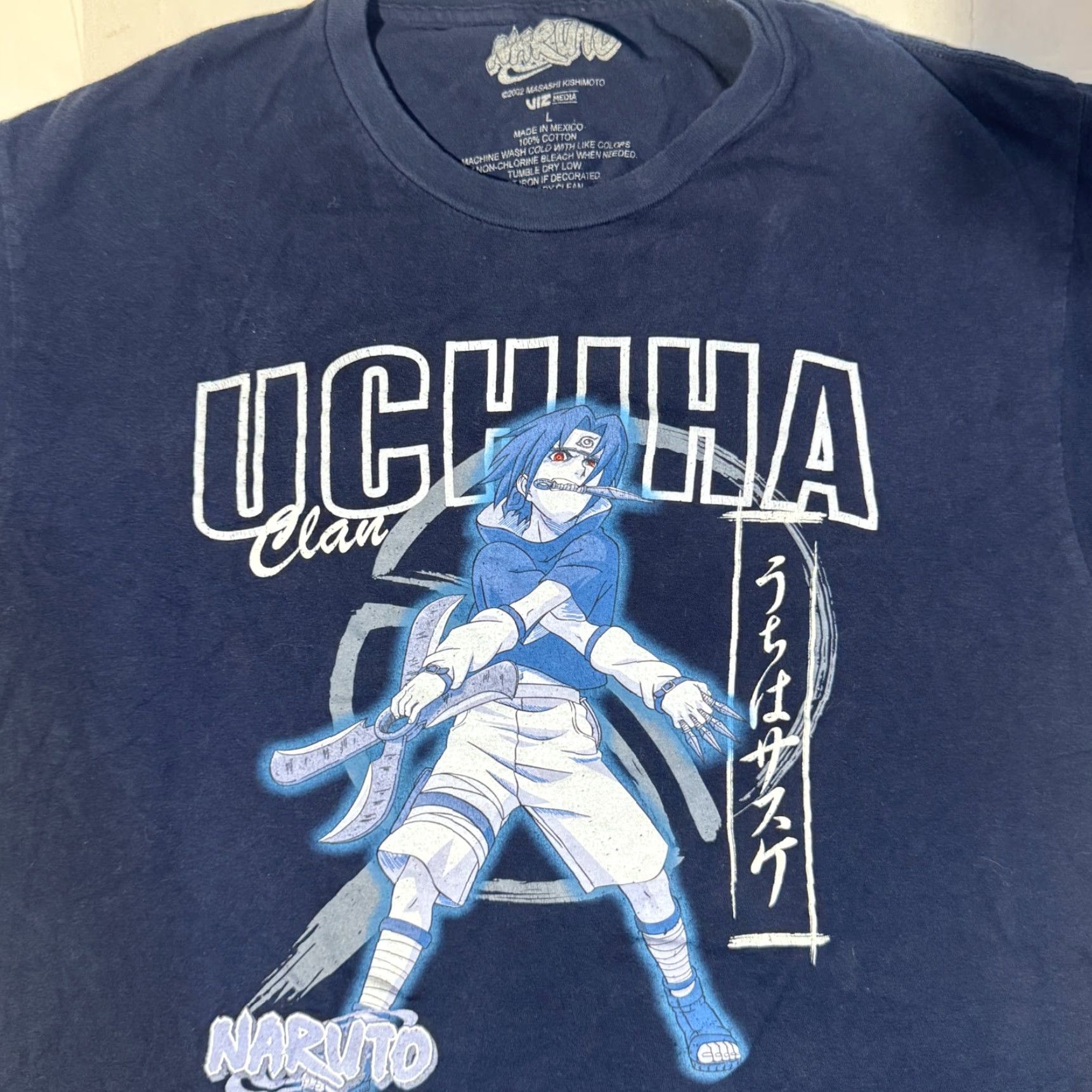 Vintage Naruto T-Shirt Logo Graphic Print Short Sleeve Crew Neck Navy Blue L Men Size US L / EU 52-54 / 3 - 2 Thumbnail