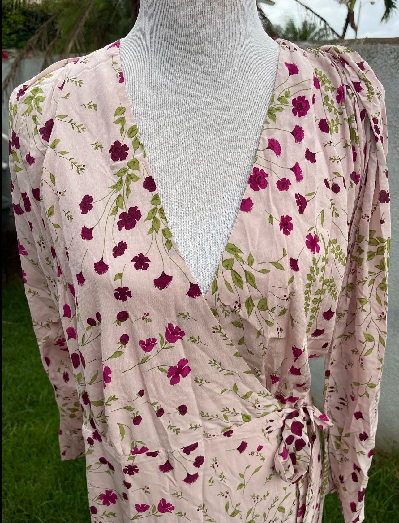 Joie New Joie Wrap Dress Women's Medium Lilac Floral Multicolored Size M / US 6-8 / IT 42-44 - 3 Thumbnail