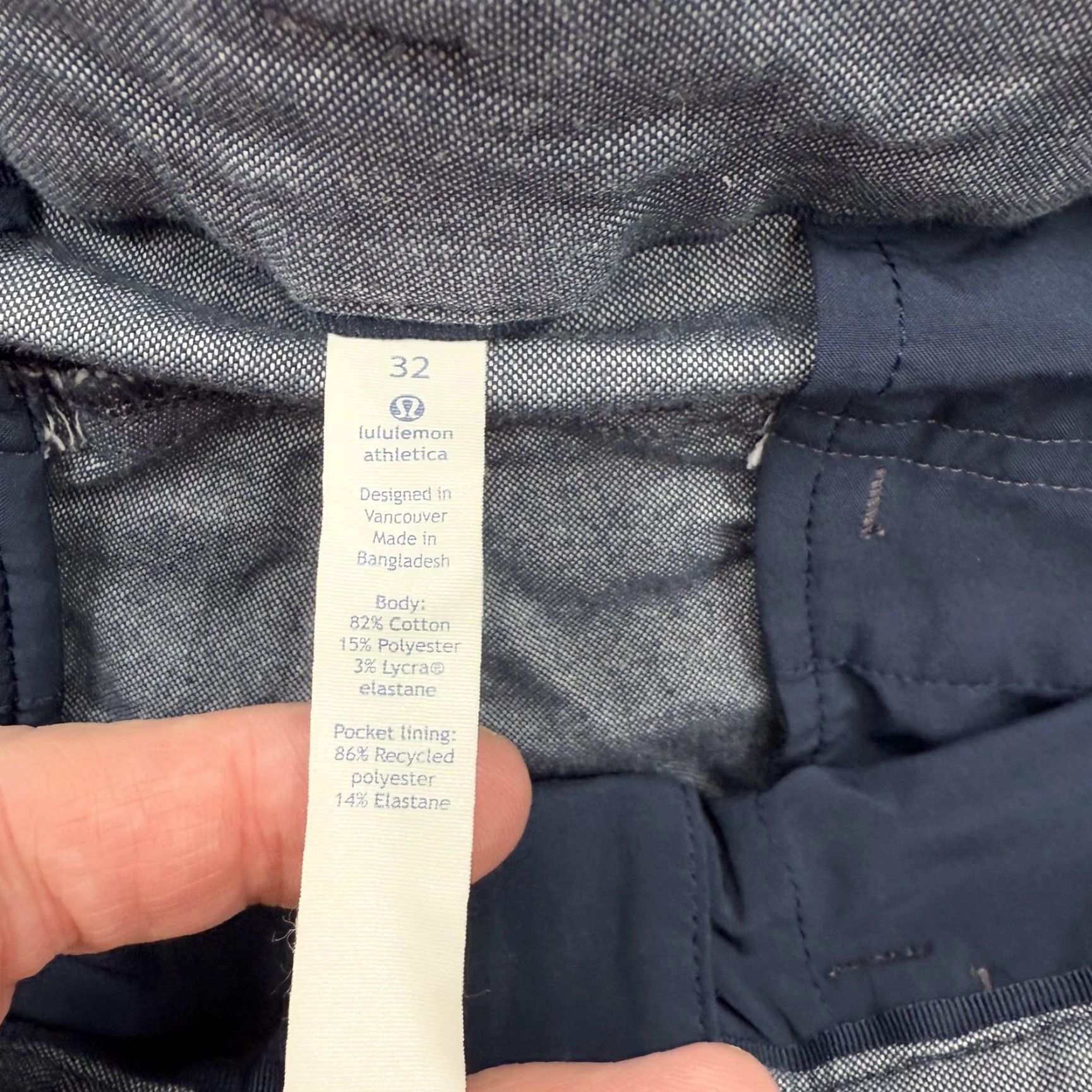 Lululemon Lululemon Shorts Mens 32 Blue Chino Athleisure Relaxed Fit Cotton Blend Size US 32 / EU 48 - 4 Thumbnail