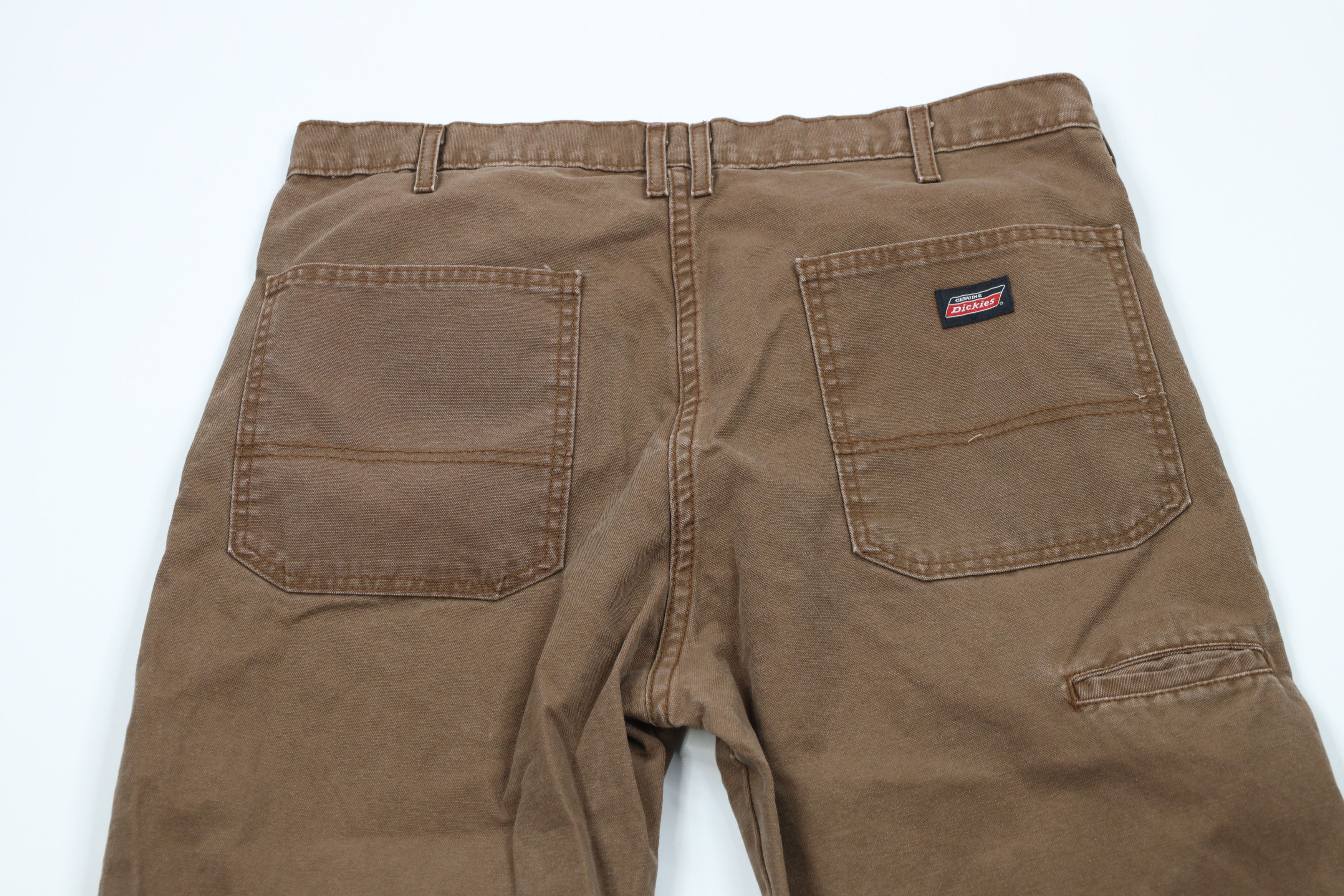Dickies × Vintage Vintage Dickies Wide Leg Canvas Dungaree Pants Brown Cotton Size US 36 / EU 52 - 10 Thumbnail
