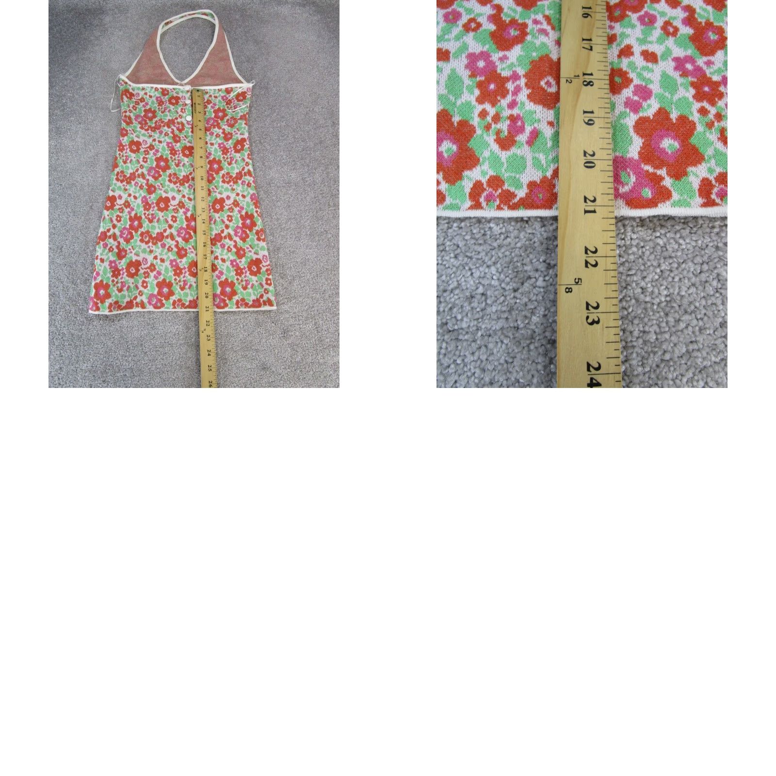 Zara Zara Dress Womens Small White Green Orange Floral Halter Size S / US 4 / IT 40 - 8 Thumbnail