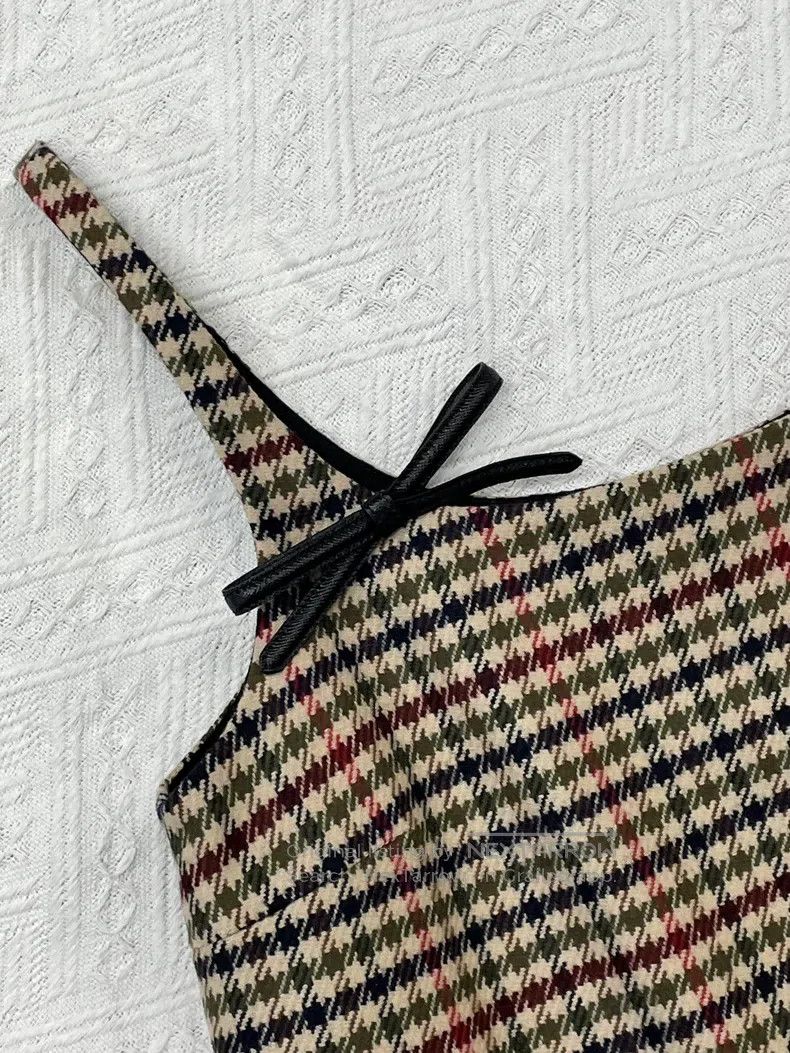 Prada Prada Bird check wool suspender vest skirt Size XS / US 0-2 / IT 36-38 - 2 Thumbnail