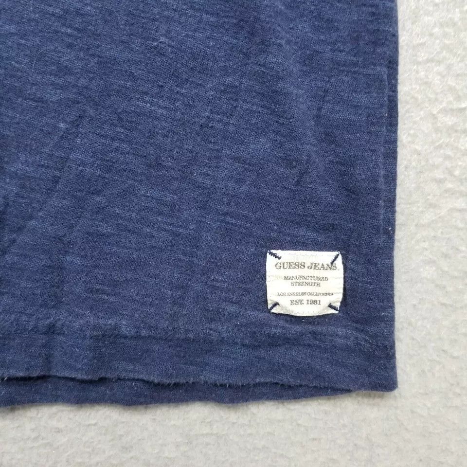 Guess Guess Shirt Mens Large Blue Short Sleeve Casual Button Up Size US L / EU 52-54 / 3 - 4 Thumbnail