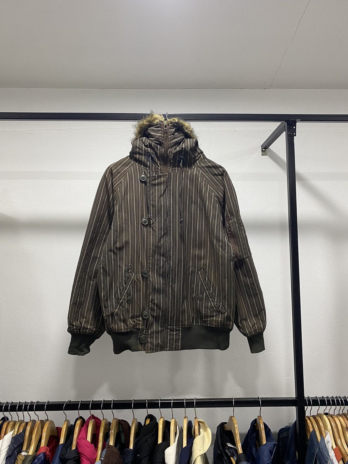 Vintage × Woolrich Woolen Mills Woolrich Winter Jacket Fur Hooded Jacket 80s Size US M / EU 48-50 / 2 - 2 Thumbnail