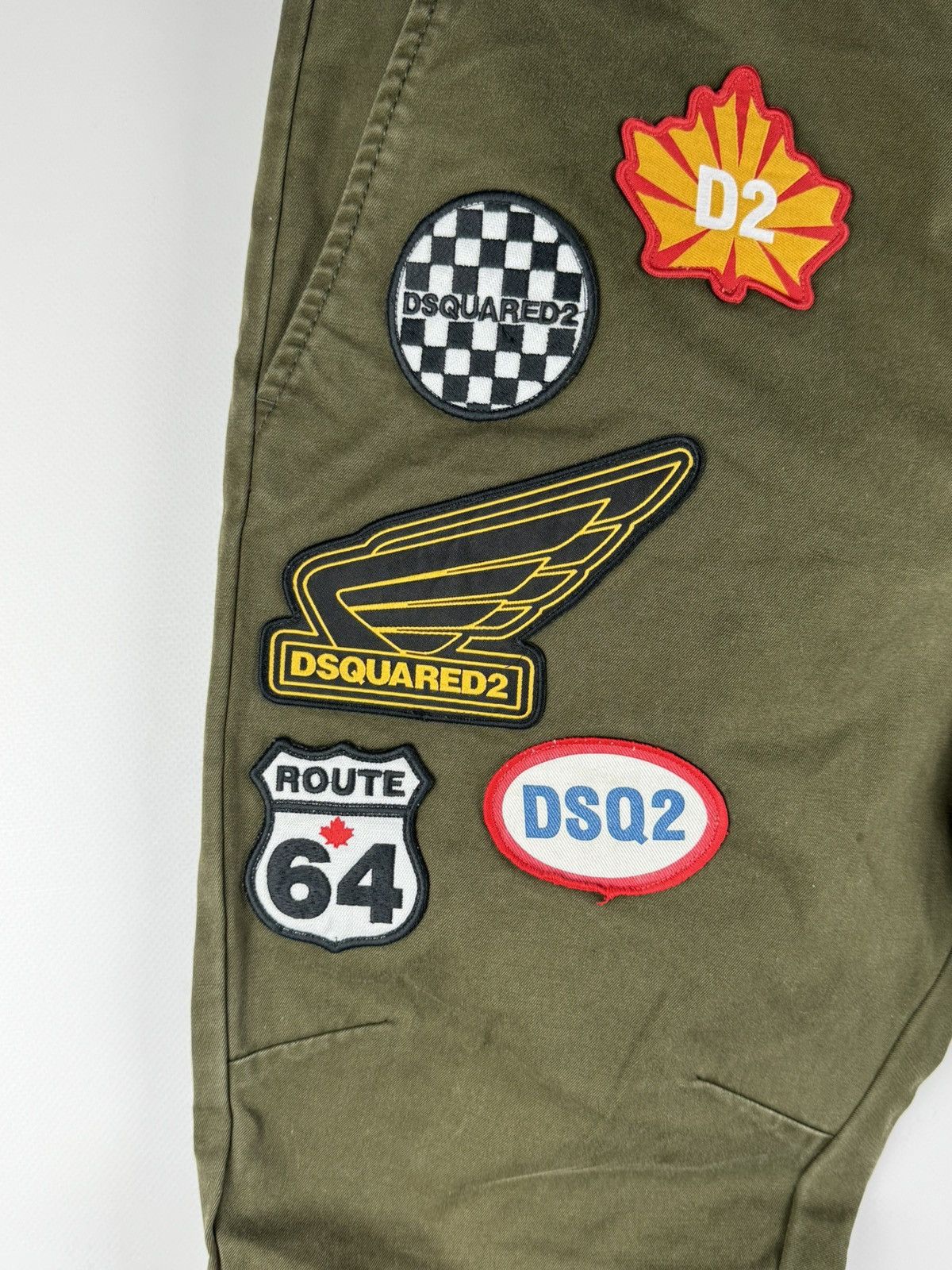 Dsquared2 Dsquared2 Sexy Cargo Biker Patch Cropped Pants Olive SS20 Size US 31 - 7 Thumbnail