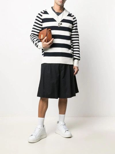 Alexander McQueen o1y1024 Sweater in White & Black Size US M / EU 48-50 / 2 - 2 Thumbnail