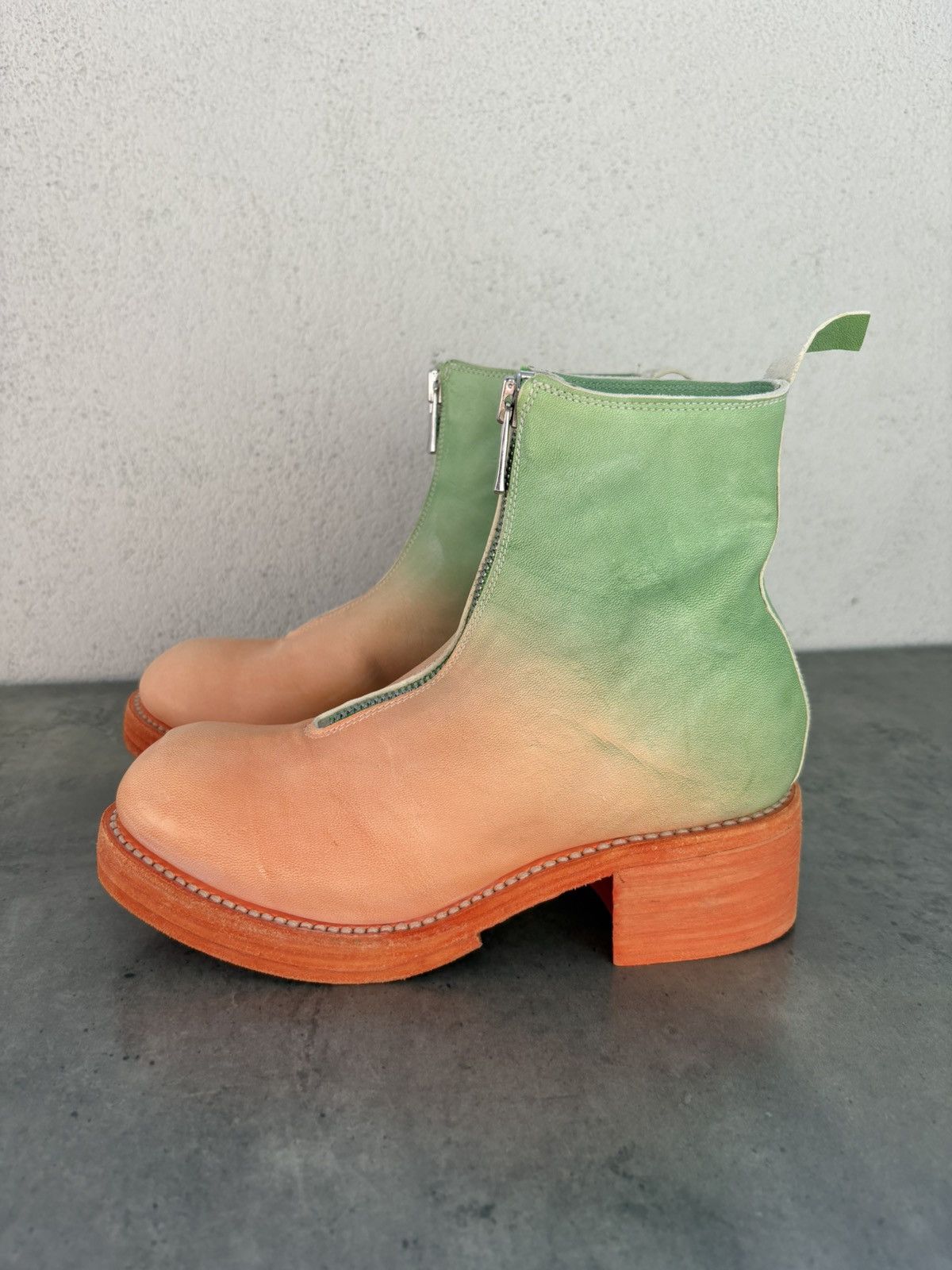 Guidi Guidi two tone full leather ankle boots new never worn Size US 5 / IT 35 - 12 Thumbnail