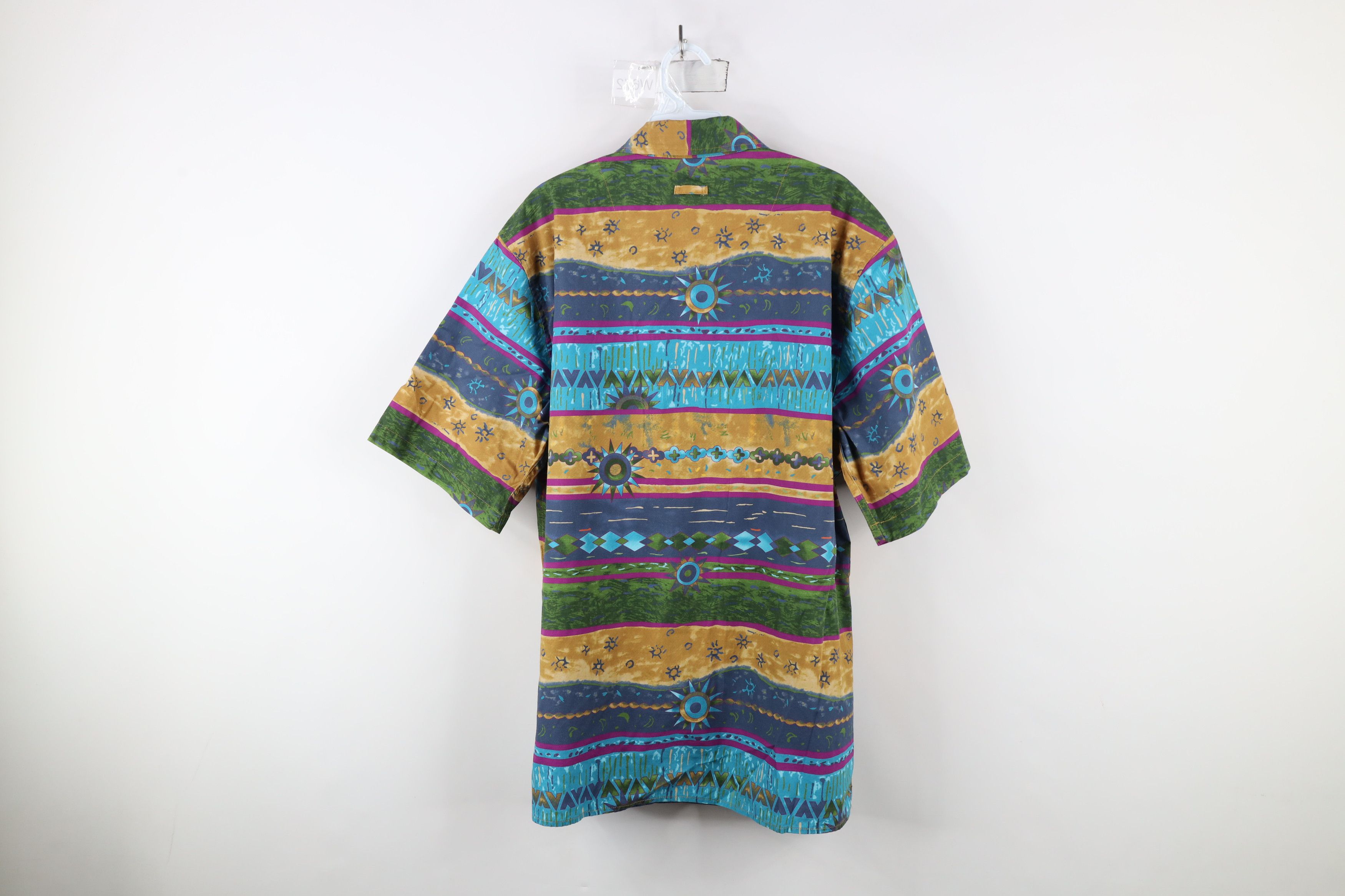 Vintage Vintage 90s Streetwear Rainbow Geometric Camp Button Shirt Size US L / EU 52-54 / 3 - 10 Thumbnail