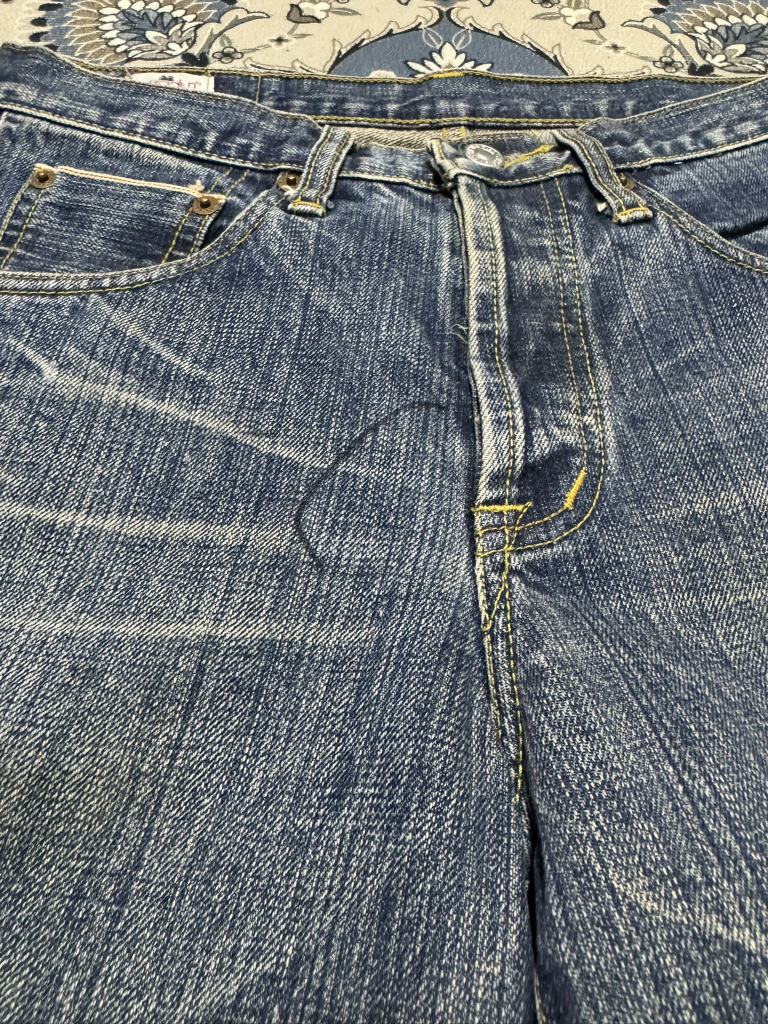 Japanese Brand × Justin Vintage Justin USA Selvadge Jeans Distress Ripped Jeans Size US 29 - 8 Thumbnail