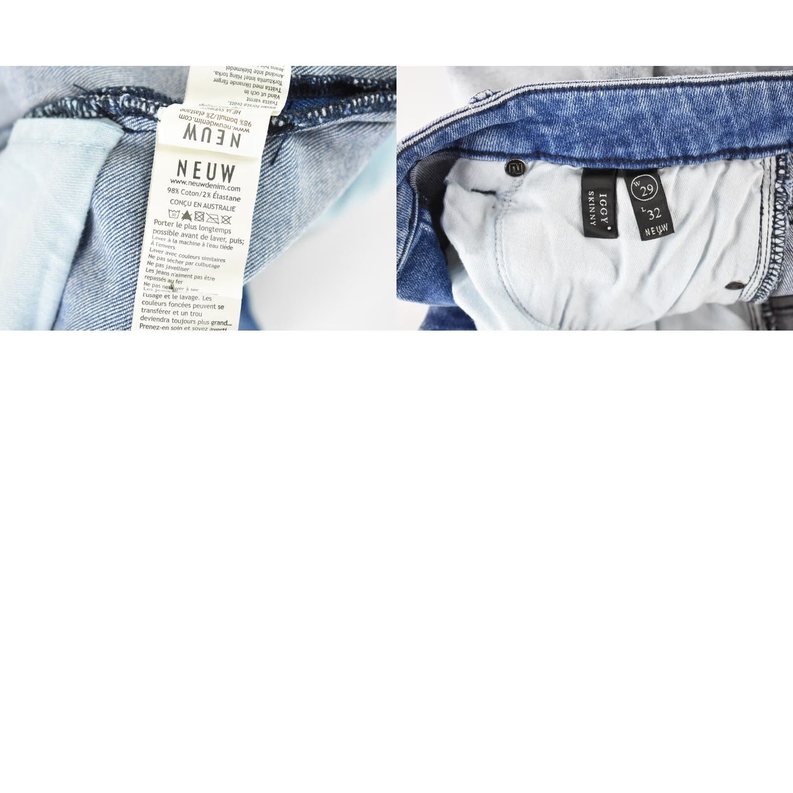 Vintage NEUW Iggy Skinny Jeans Men's W29/L32 Distressed Ripped Faded Denim Jeans Size US 29 - 8 Thumbnail