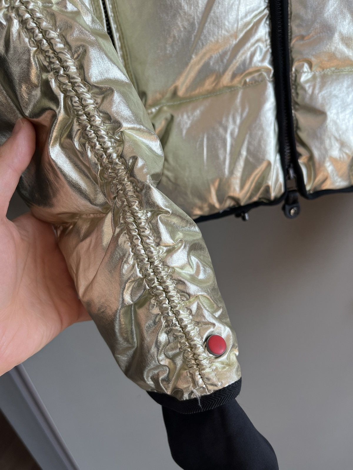 Other KRU St Moriz Gold Shinny Luxury Down Moncler Style Jacket Size L / US 10 / IT 46 - 7 Thumbnail