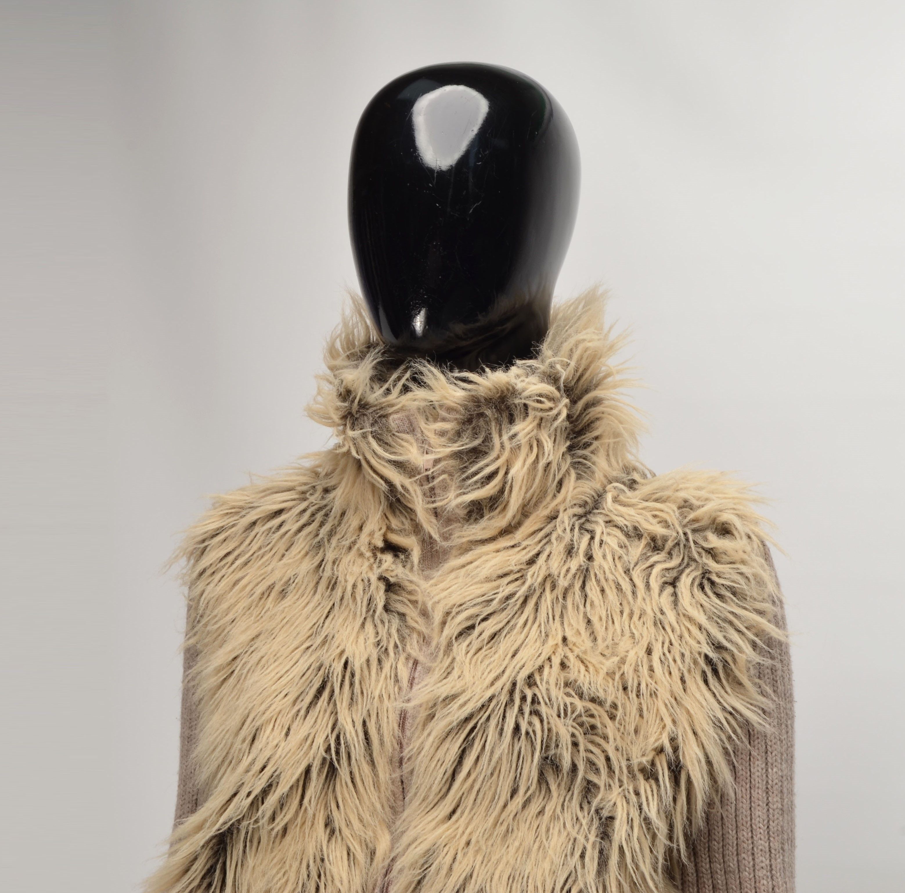 Designer × Morgan De Toi × Vintage Morgan De Toi Y2K Vintage Faux Fur Zip Cardigan Jacket Size M / US 6-8 / IT 42-44 - 2 Thumbnail