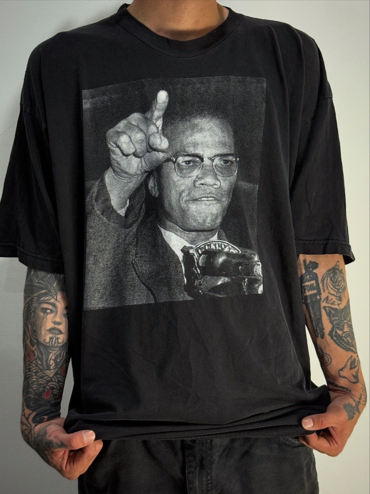 Rap Tees Vintage 90s Malcom X Tshirt Size US XXL / EU 58 / 5 - 1 Thumbnail