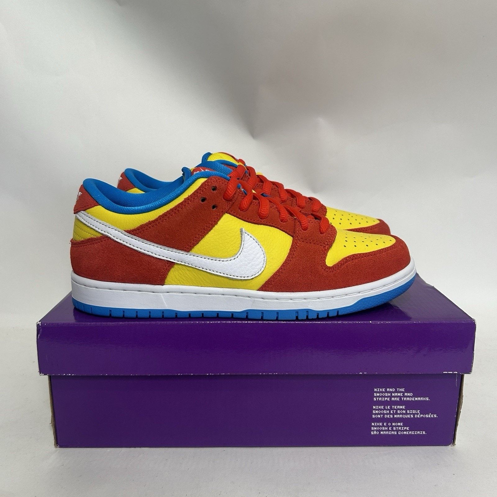Nike Nike SB Dunk Low “Bart Simpson/Habanero Red White-Blue” Size US 8.5 / EU 41-42 - 4 Thumbnail