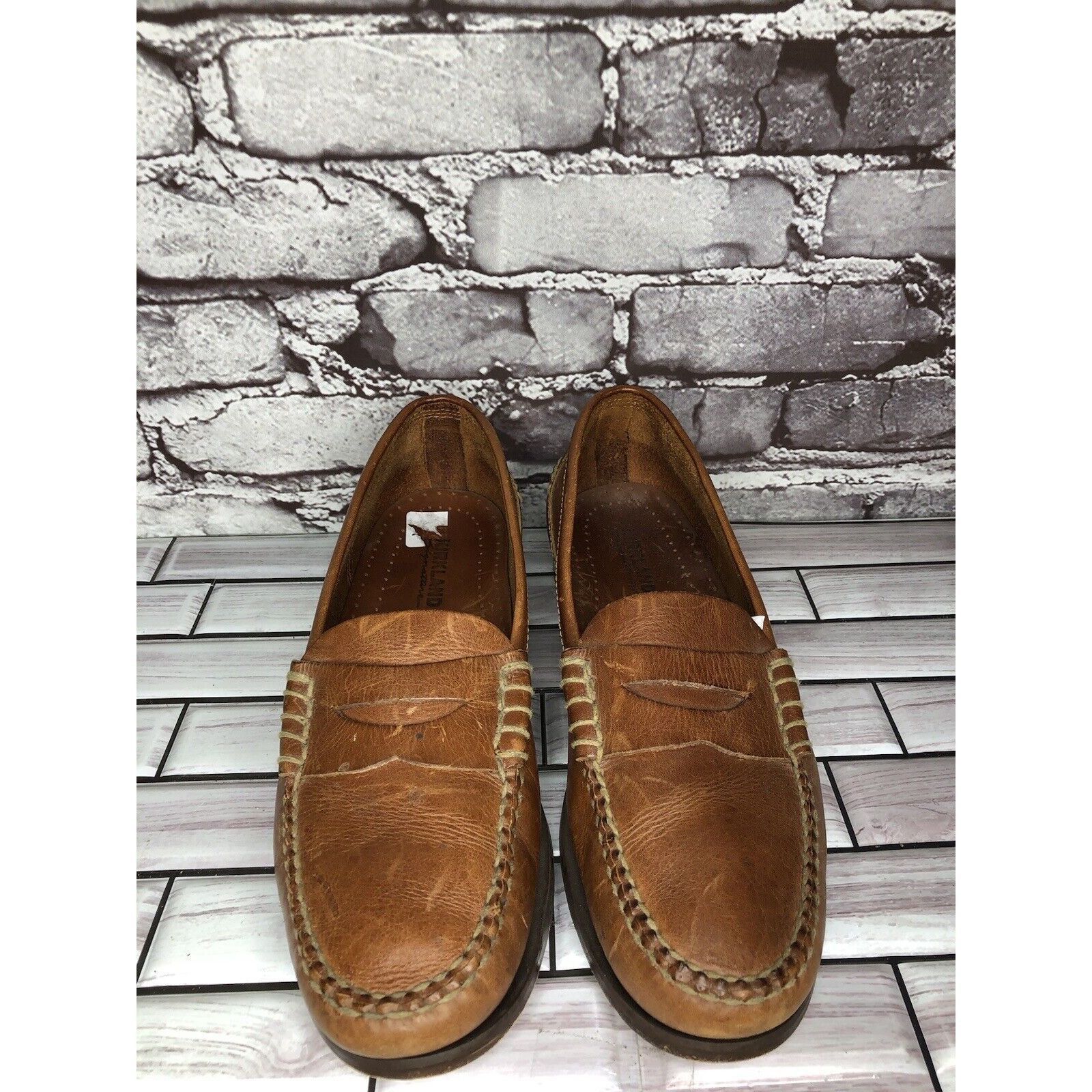 Kirkland Signature Kirkland Signature Brown Leather Penny Loafers Moc Toe Slip Size US 10 / EU 43 - 13 Thumbnail