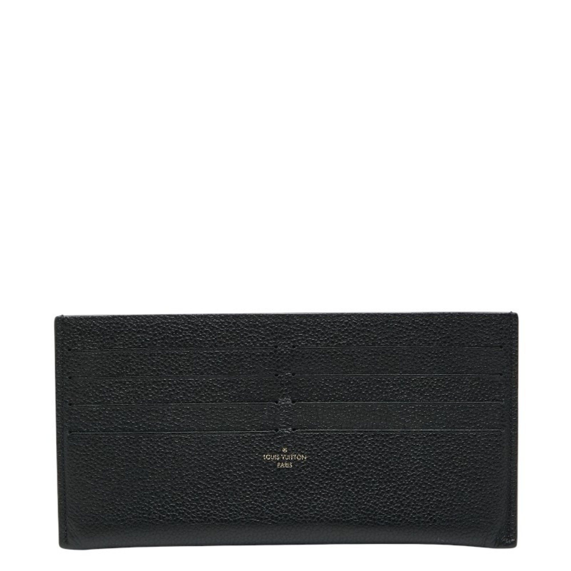 Louis Vuitton Monogram Empreinte Pochette Felicie with Card Case Noir Black Leather M82477 Women's