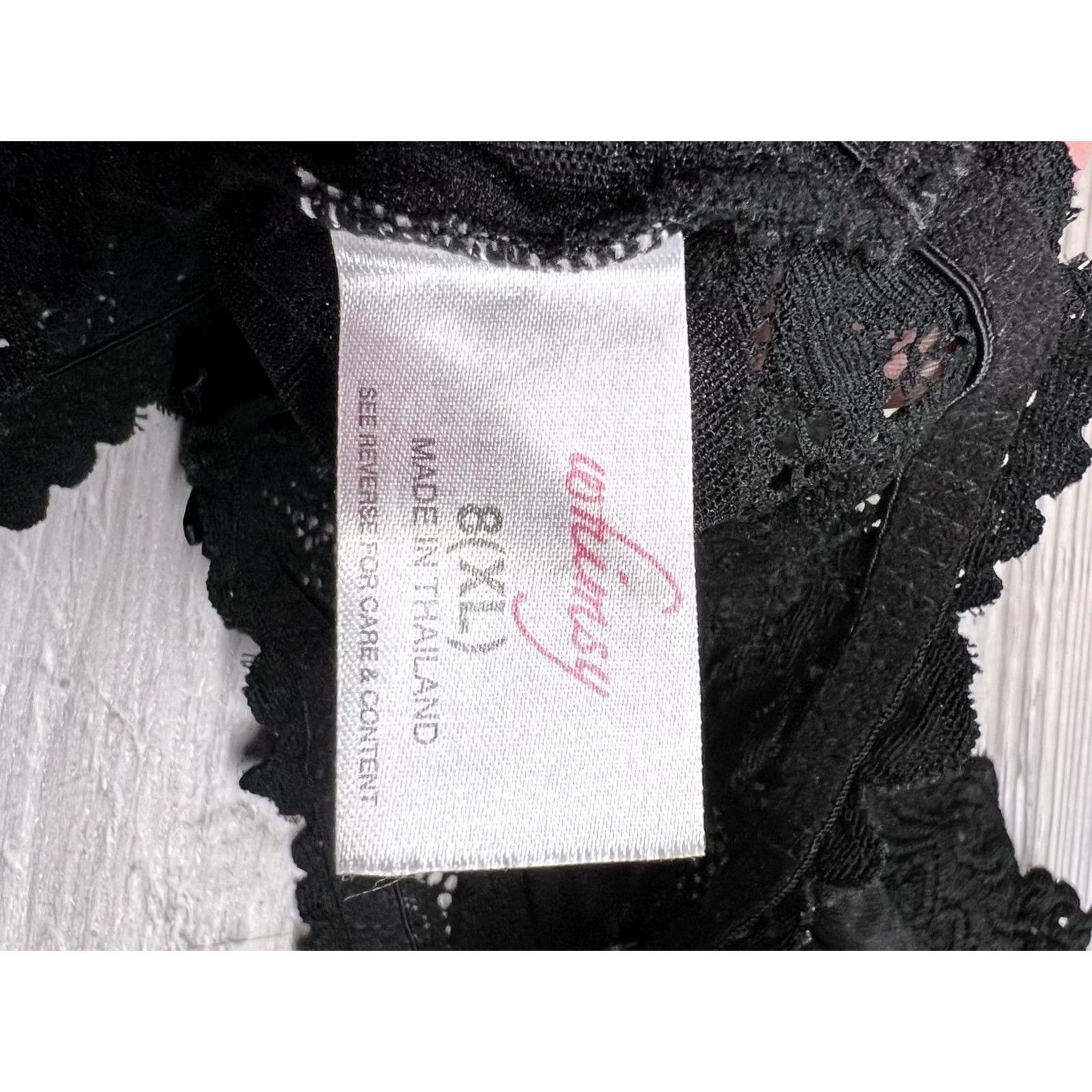 Vintage VINTAGE Whimsy Bikini Hip Hugger Panties Black 8 XL Lace Trim Sheer Nylon Lycra Spandex Womens, 80s? Size 30" / US 8 / IT 44 - 3 Thumbnail