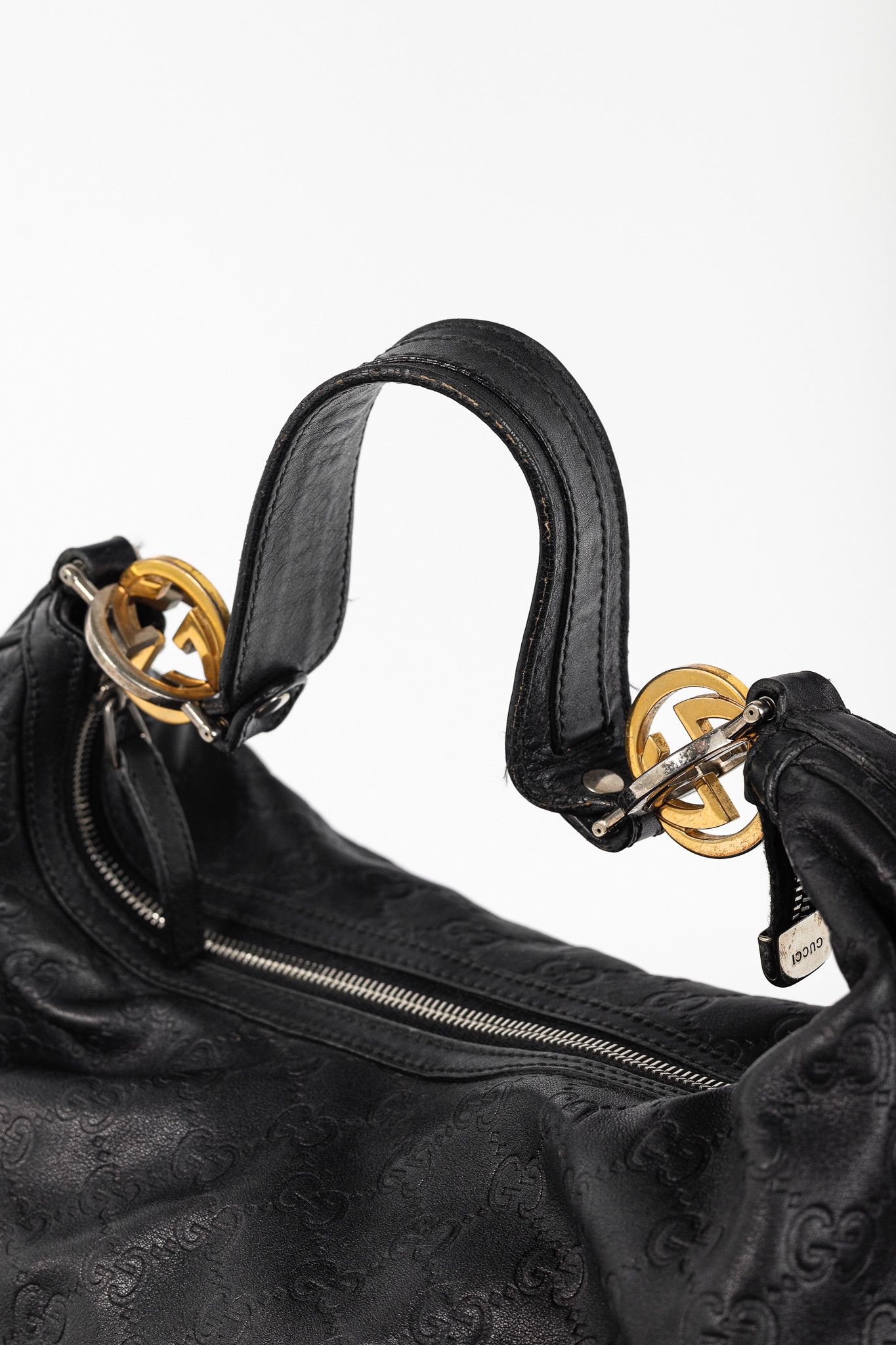 Gucci Gucci GG Twins Black Guccissima Leather Large Hobo Size ONE SIZE - 6 Thumbnail