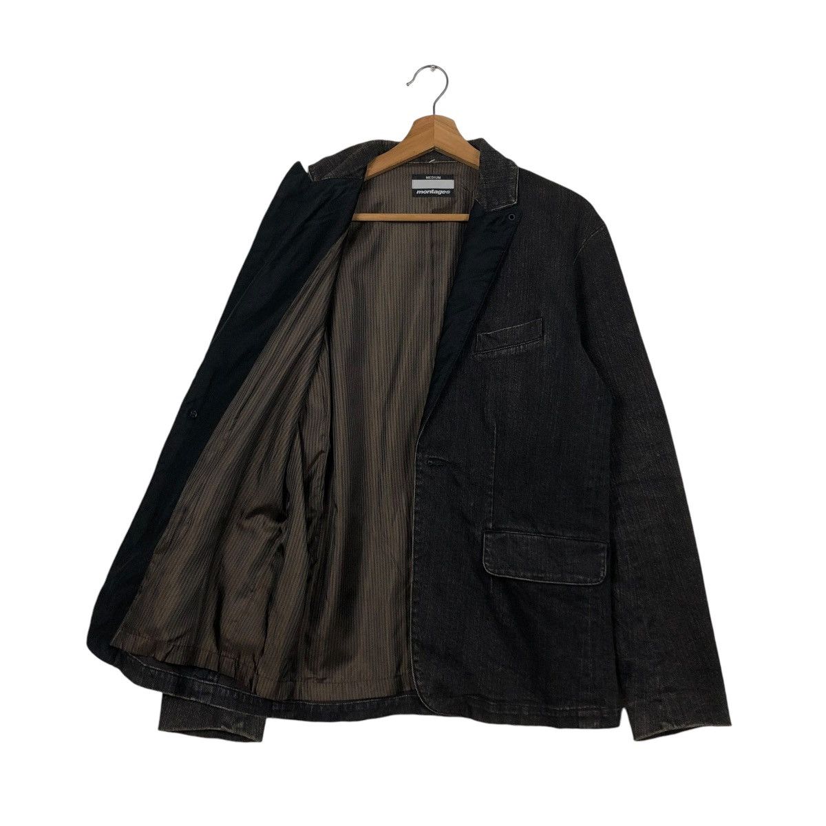 Japanese Brand 🔥VINTAGE CHORE WORK JACKET MONTAGE STRIPED ISSEY MIYAKE Size US M / EU 48-50 / 2 - 13 Thumbnail