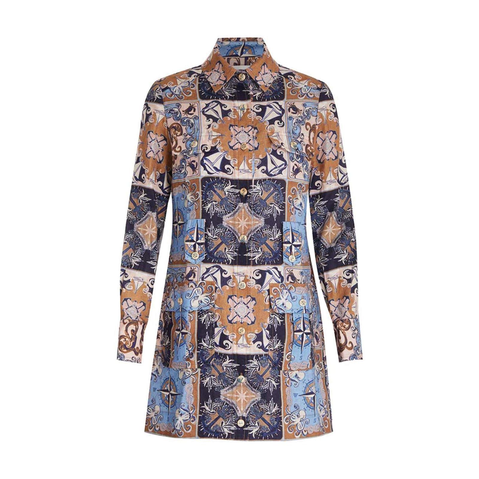 Zimmermann oc11z0725 Alight Mini Utility Dress in Multicolor Size M / US 6-8 / IT 42-44 - 1 Thumbnail