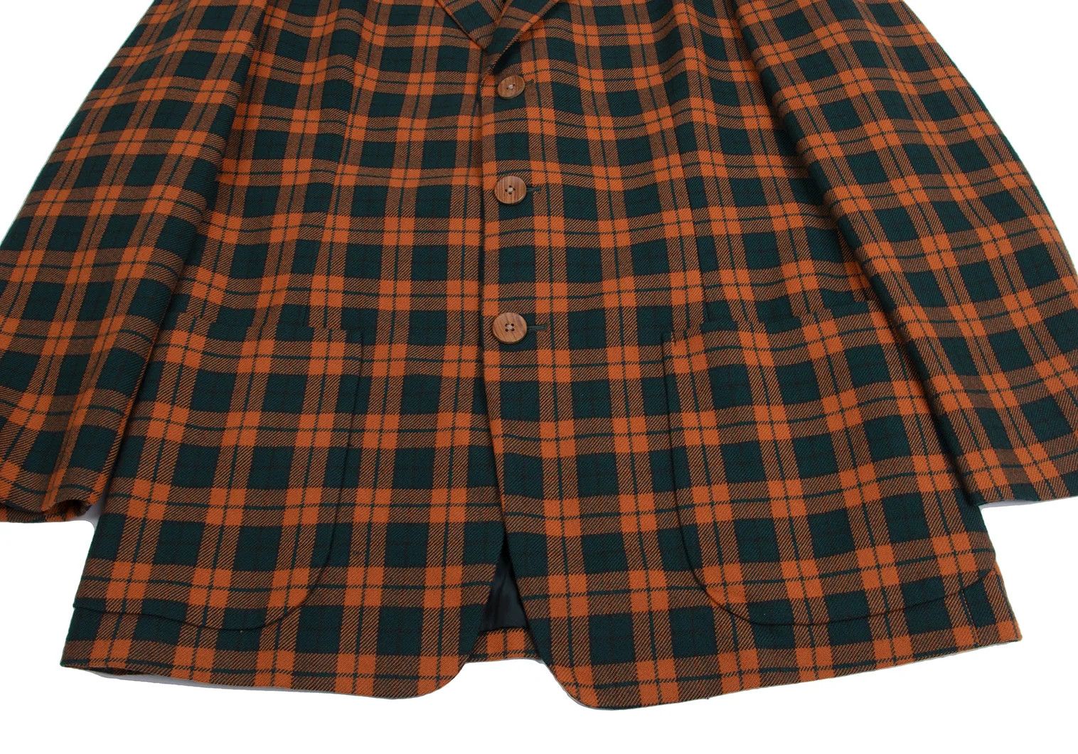 Yohji Yamamoto Yohji Yamamoto Wood Button Check Jacket Size US M / EU 48-50 / 2 - 7 Thumbnail
