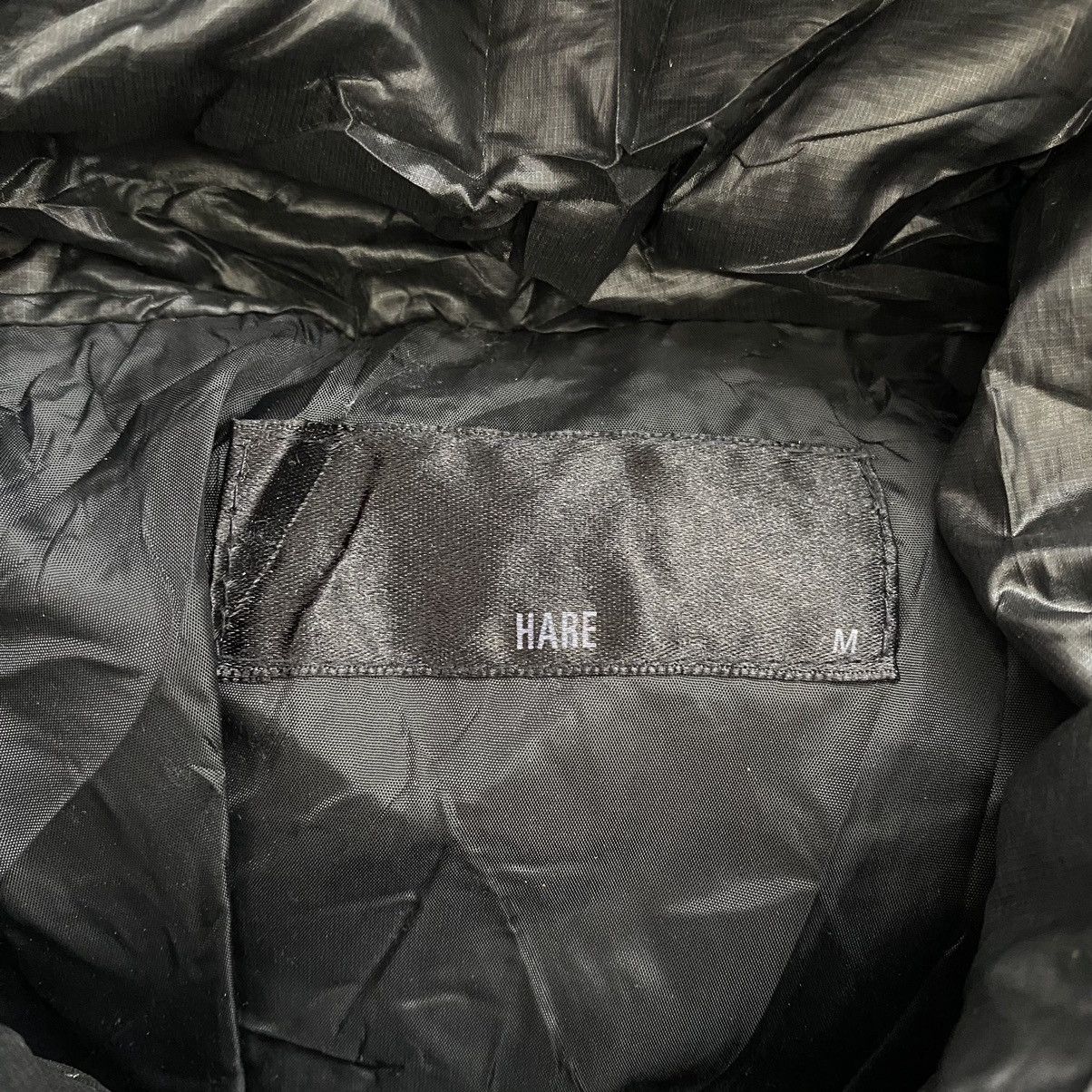 HARE HARE Japanese Brand Black Hooded Puffer Leather Bomber Size US M / EU 48-50 / 2 - 5 Thumbnail