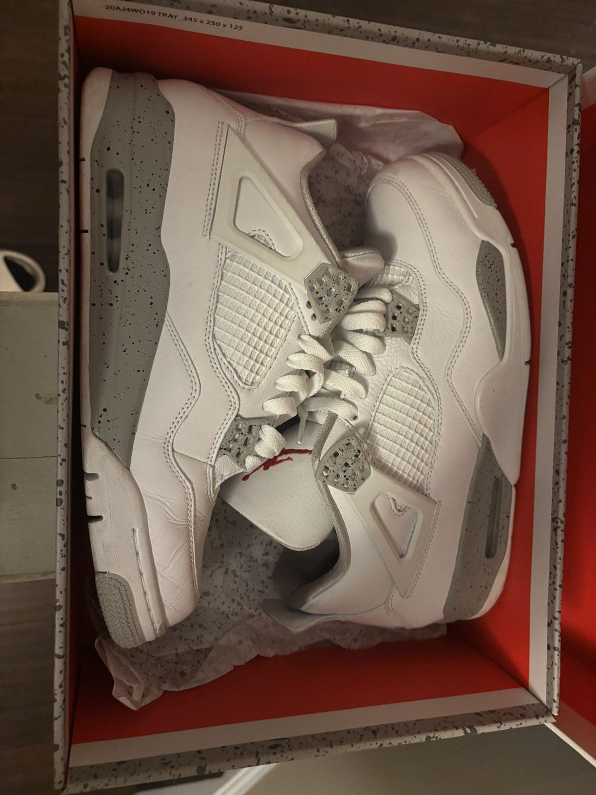 Jordan Brand Air Jordan 4 Retro - White Oreo Size US 10 / EU 43 - 3 Thumbnail