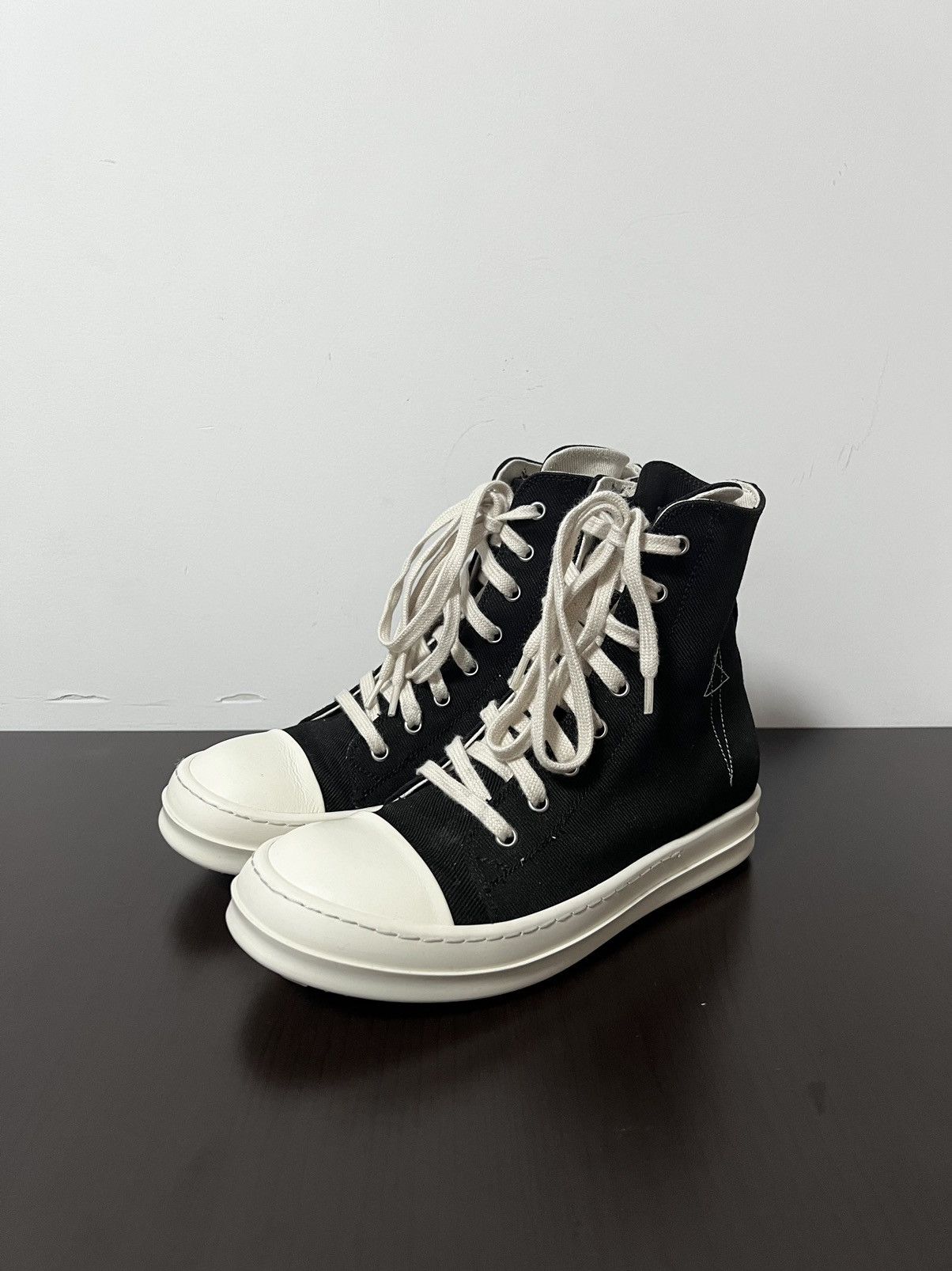 Rick Owens Drkshdw Rick owens ramones high top sneakers sz 37 Size US 7 / IT 37 - 1 Thumbnail