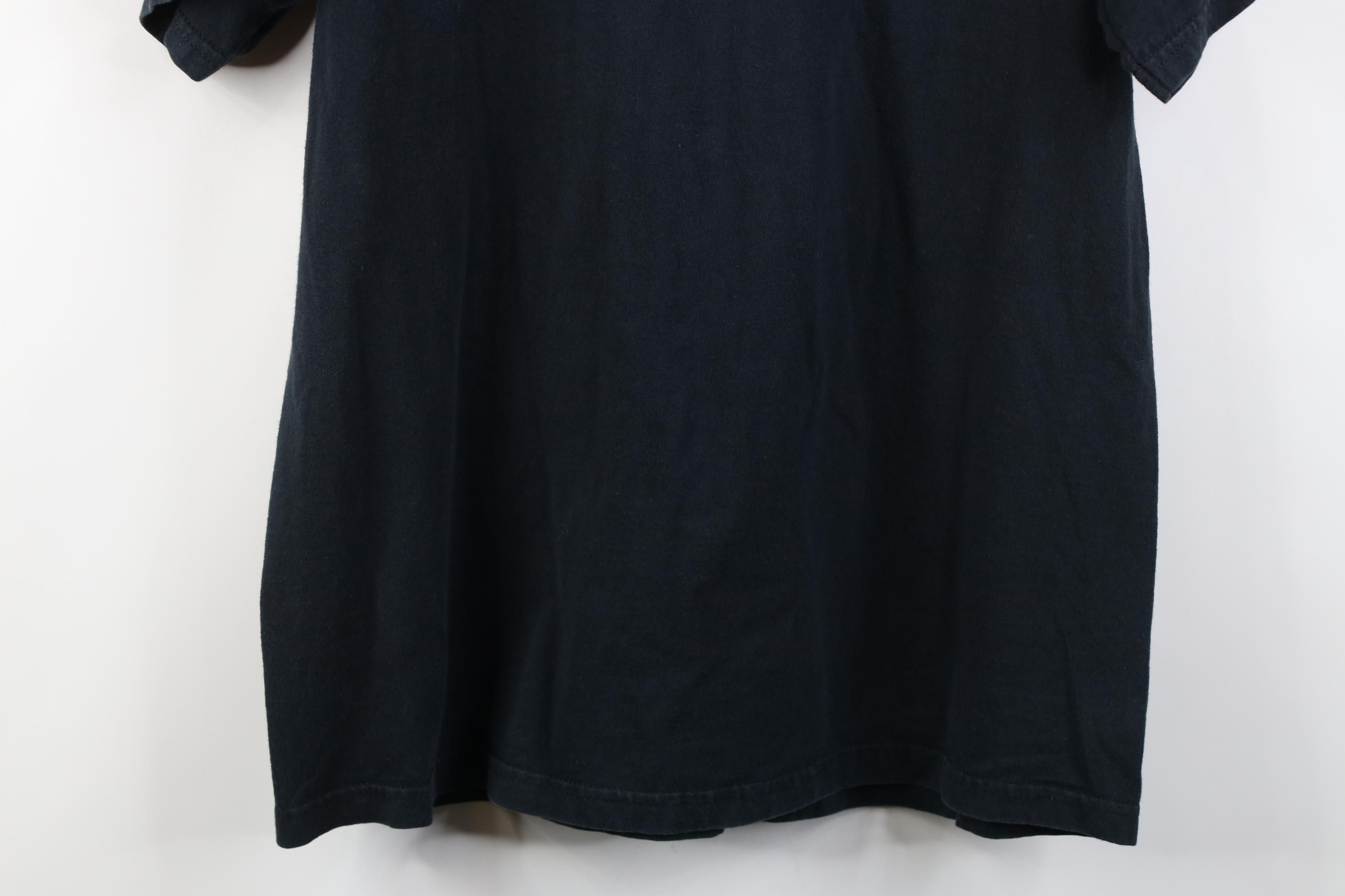 Vintage Vintage 90s Y2K Streetwear Heavyweight Cotton T-Shirt Black Size US L / EU 52-54 / 3 - 12 Thumbnail