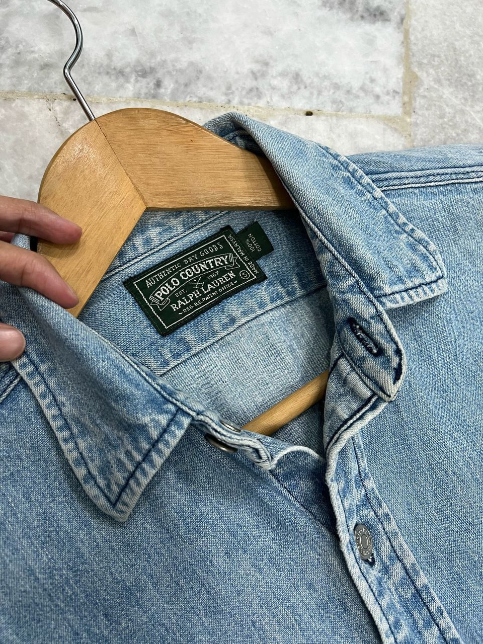 Polo Ralph Lauren × RRL Ralph Lauren Vintage Polo Country Ralph Lauren Denim Shirt Size US S / EU 44-46 / 1 - 3 Thumbnail