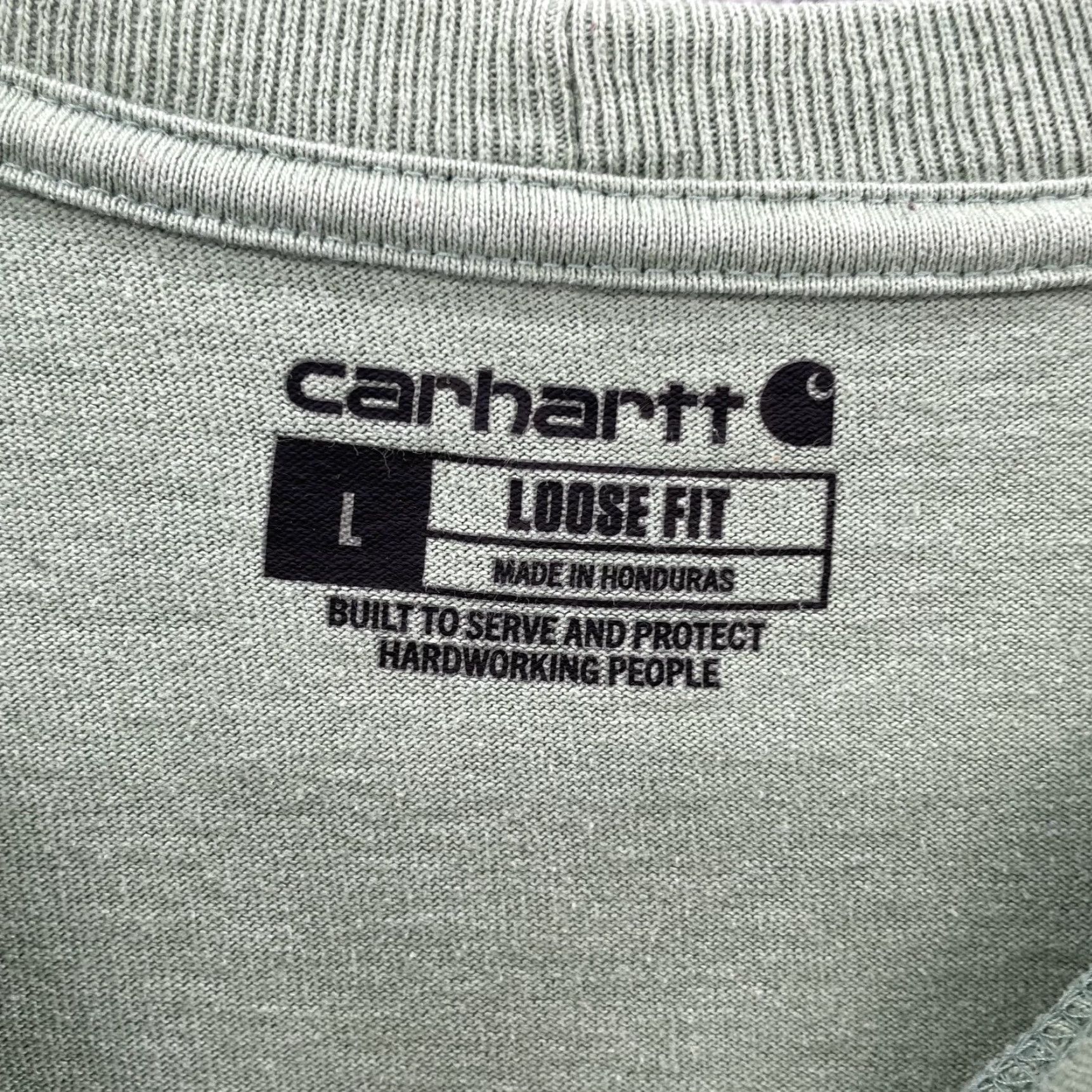 Carhartt VINTAGE Carhartt T-Shirt Large Loose Pistachio Logo Safety Workwear Outdoor Streetwear Size US L / EU 52-54 / 3 - 3 Thumbnail