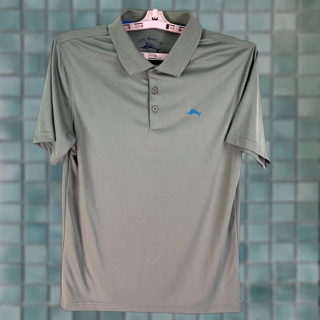 Vintage Joe Marlin Unwind Golf Polo Mens Size S Gray Shirt Short Sleeve Breathable Classic 100% Polyester Polo Golf Mens gray S Joe Marlin Unwind Size US S / EU 44-46 / 1 - 1 Thumbnail