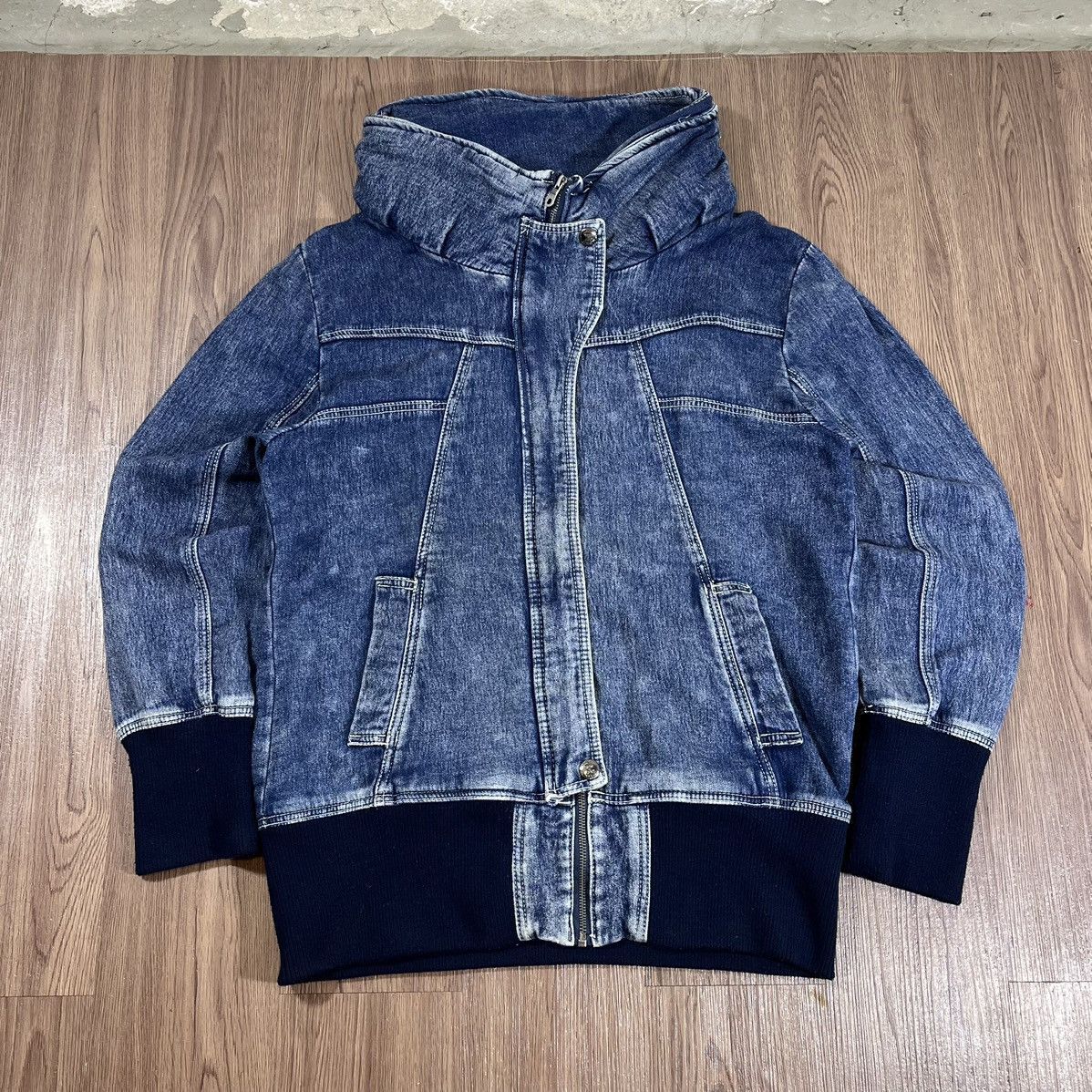 Japanese Brand Private Pause Bono Sweat Denim Jacket Size US L / EU 52-54 / 3 - 1 Thumbnail