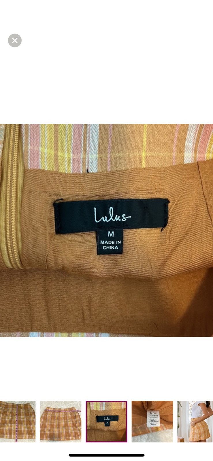 Lulus Lulus medium always sunshine plaid high waisted mini skirt Size 30" / US 8 / IT 44 - 7 Thumbnail