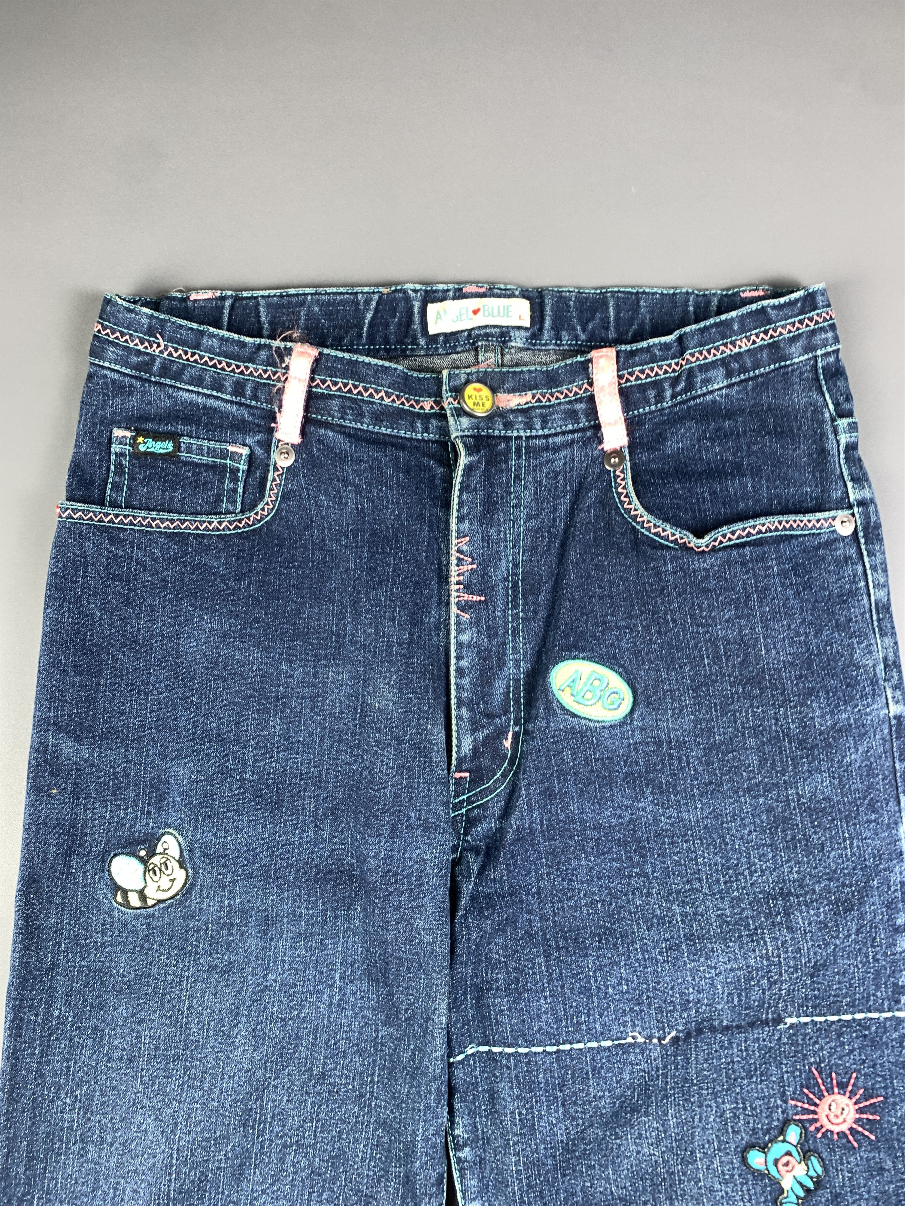 Angel Blue Angel Blue Indigo Cute Patches Bootcut Jeans (28) Size 28" / US 6 / IT 42 - 5 Thumbnail