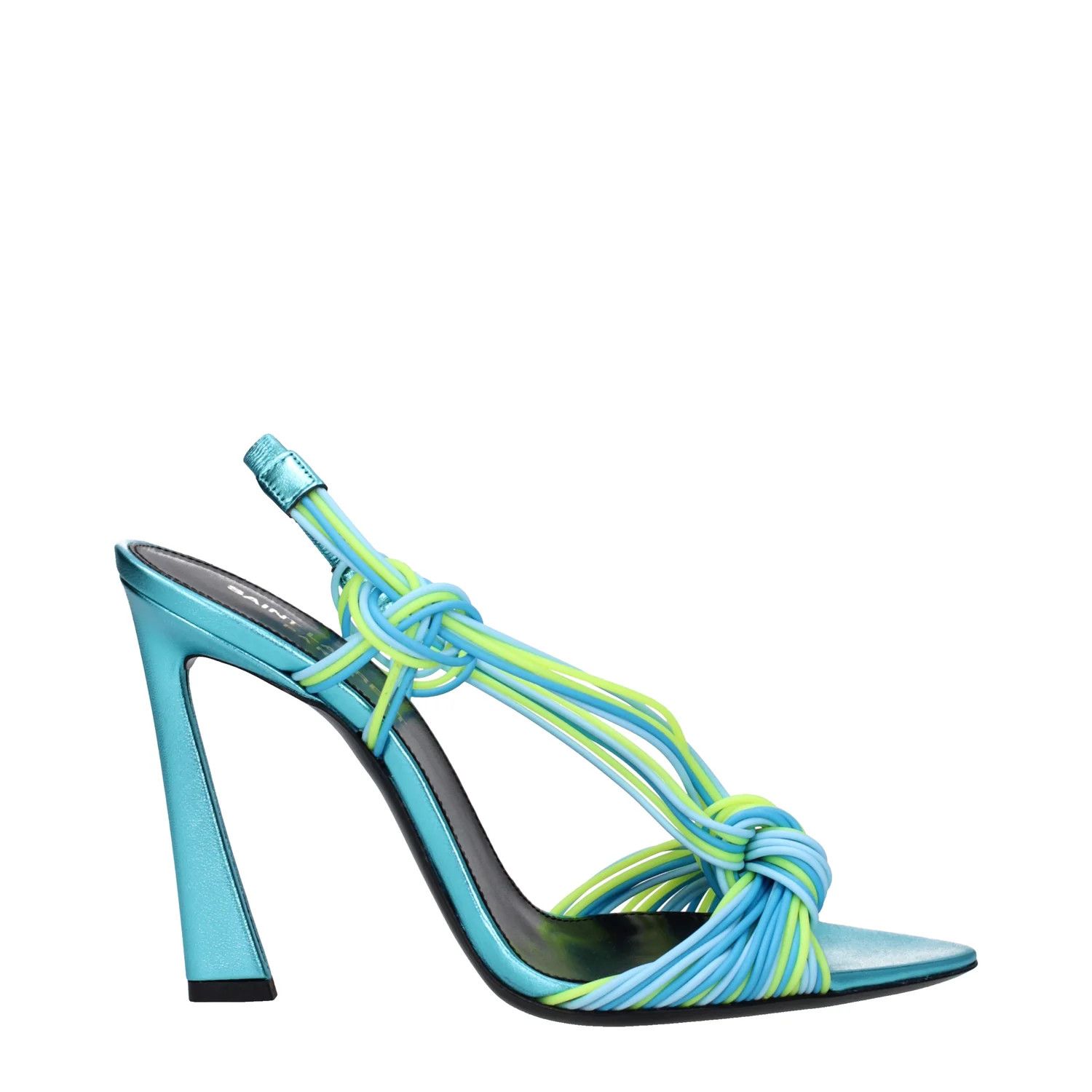 Saint Laurent Paris ob1o1e1224 Rubber Sandals in Blue/Cerulean Size US 8.5 / IT 38.5 - 1 Thumbnail