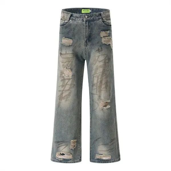 VIBE Distressed Blue Denim Jeans Size US 30 / EU 46 - 7 Thumbnail