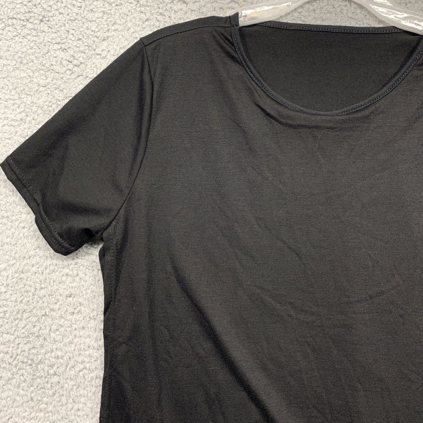 Vintage Maternity Nursing Tee Black XL Elastic Gathered Hem Side Slits Comfortable NWOT Shirt Women XL Black Easy Nursing Tee Size XL / US 12-14 / IT 48-50 - 7 Thumbnail